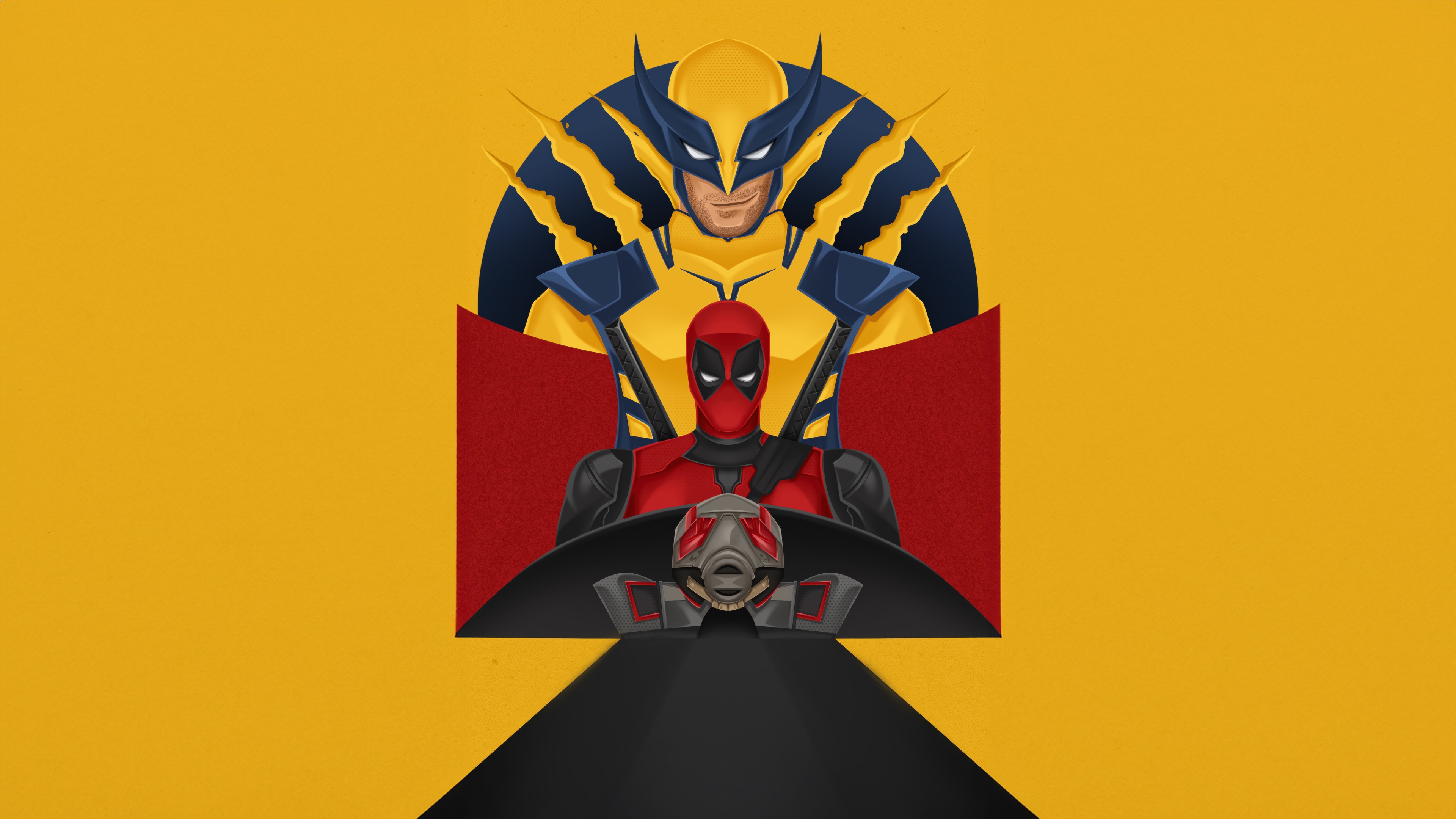 Deadpool and Wolverine in Mutant Mayhem HD Wallpaper