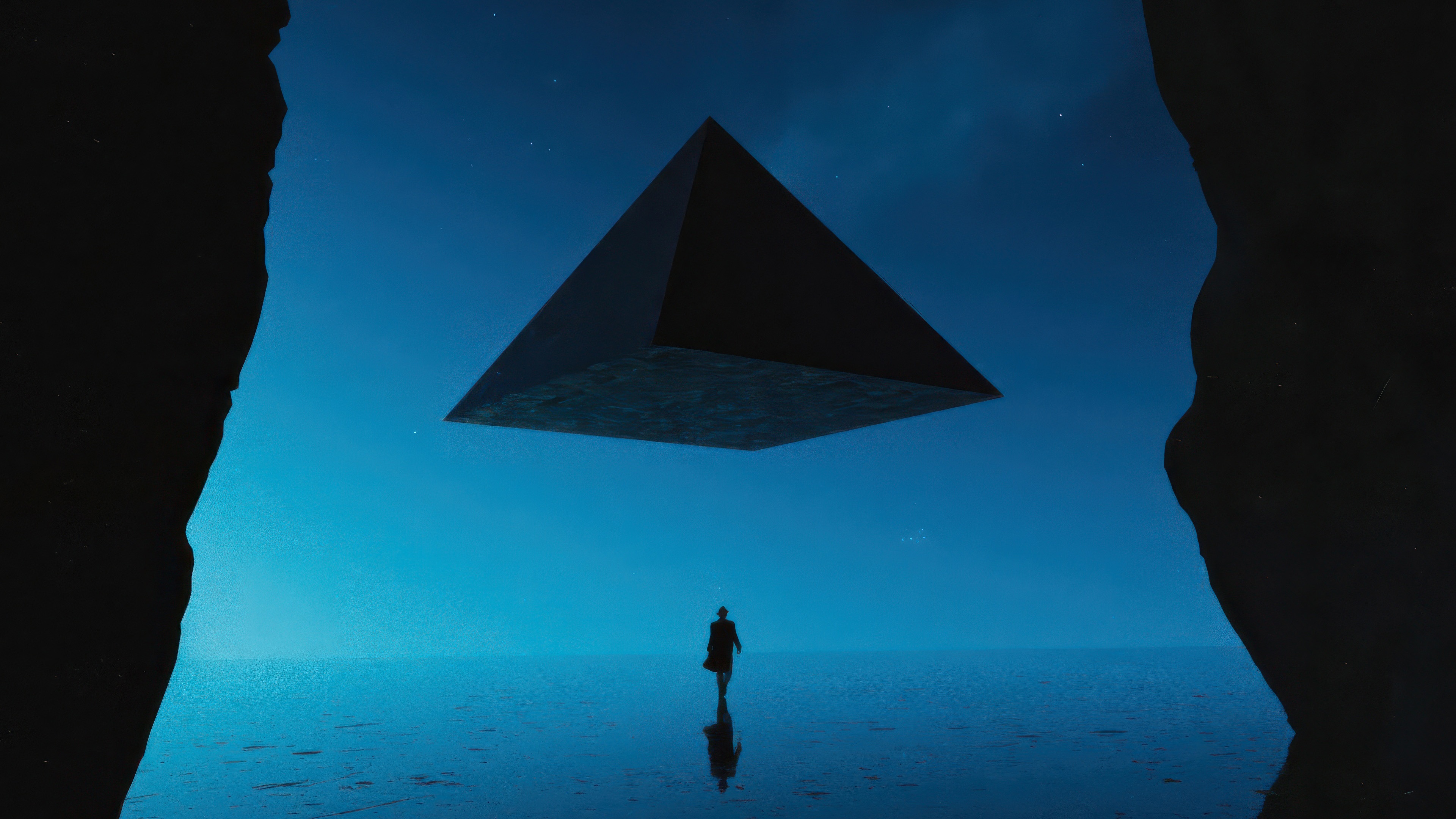 A Pyramid Between Worlds HD Wallpaper