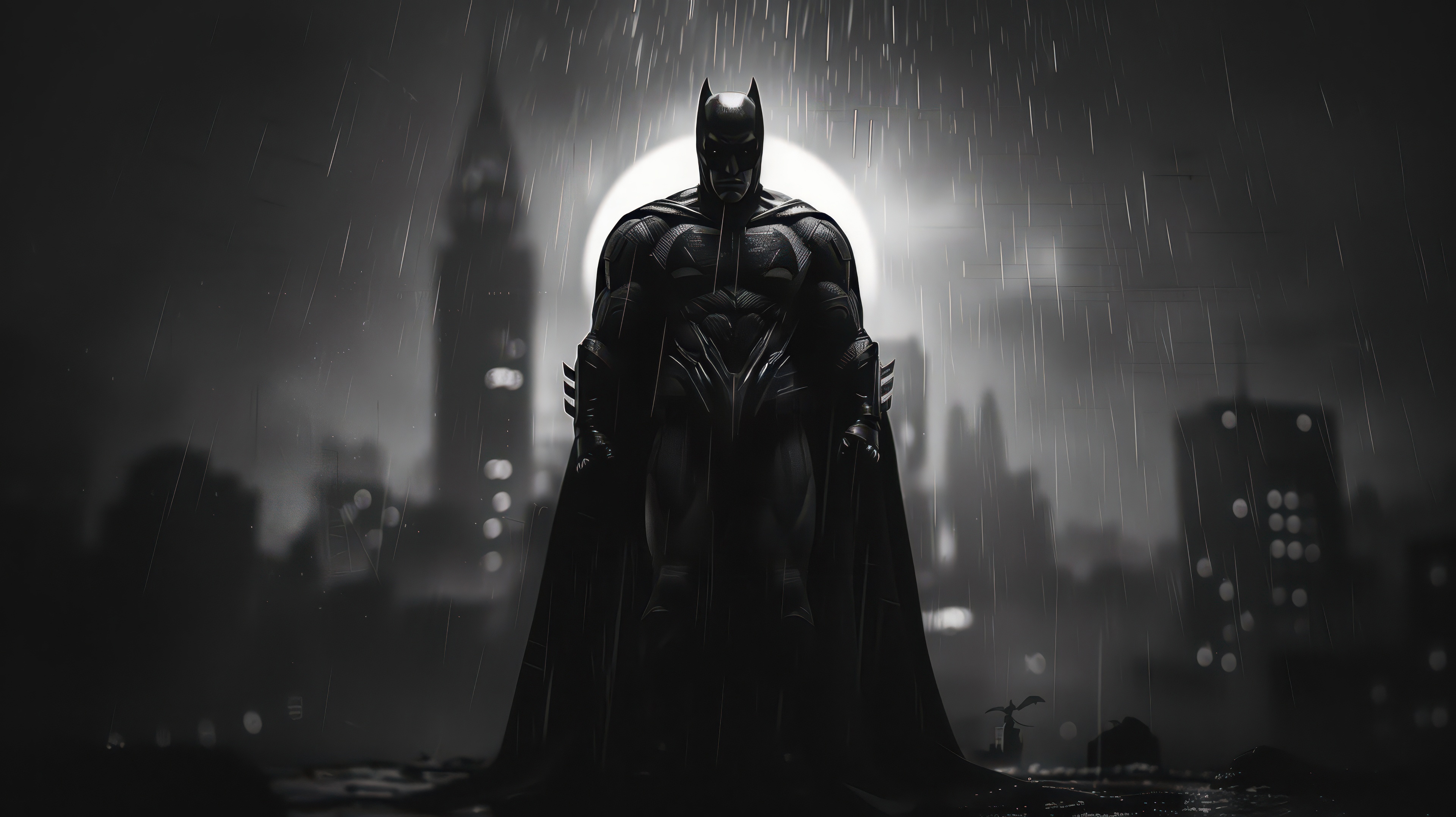Batman in the Rain HD Wallpaper
