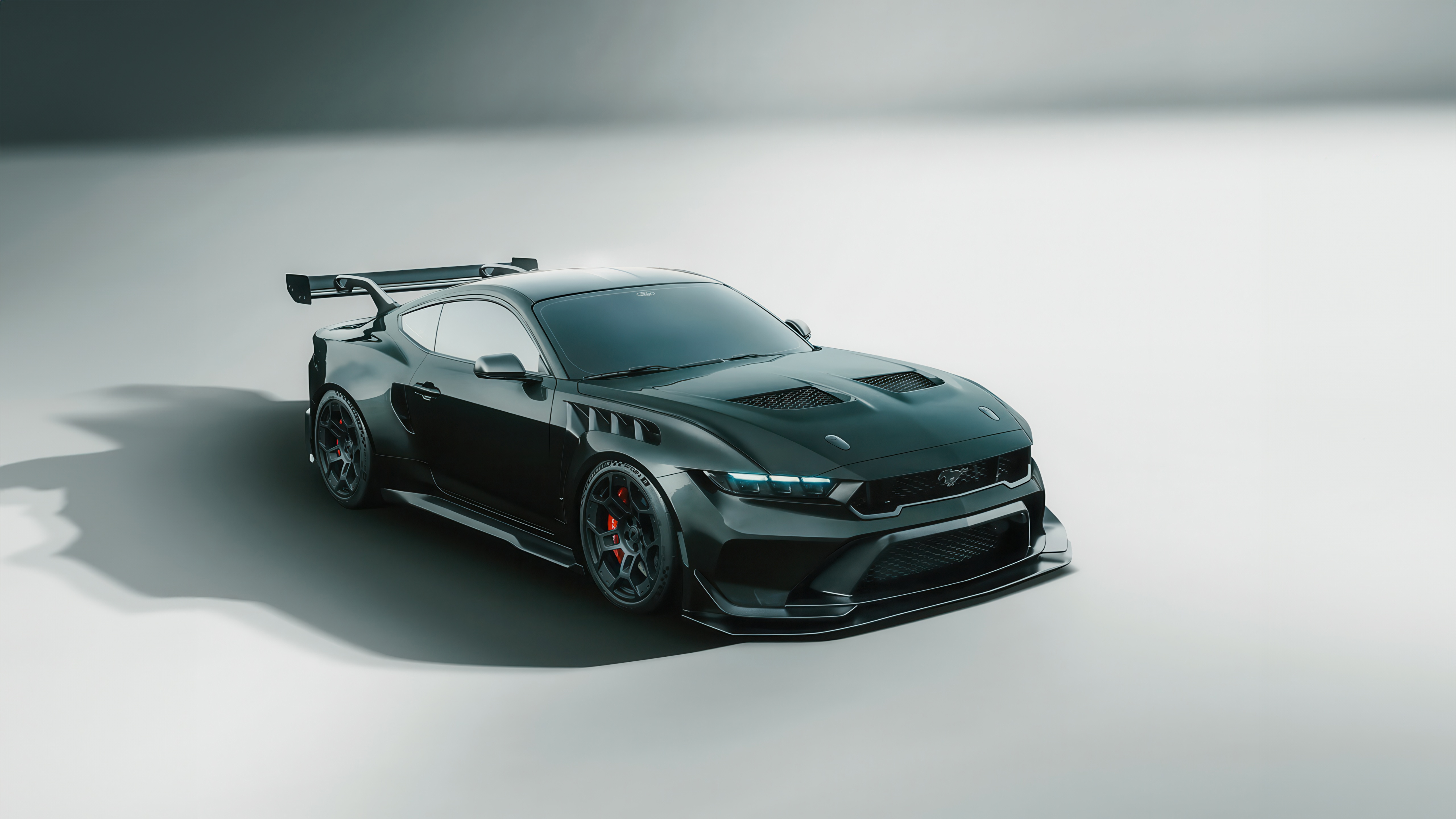 Black 2024 Ford Mustang GTD HD Wallpaper