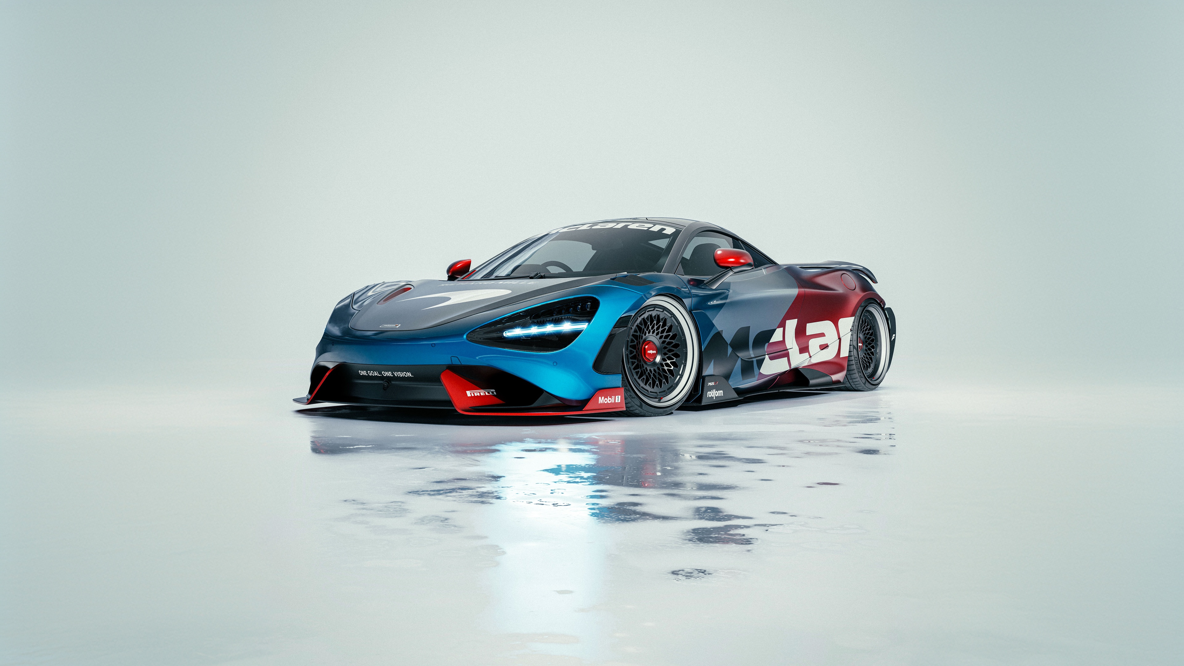 McLaren 765LT with a custom livery HD Wallpaper