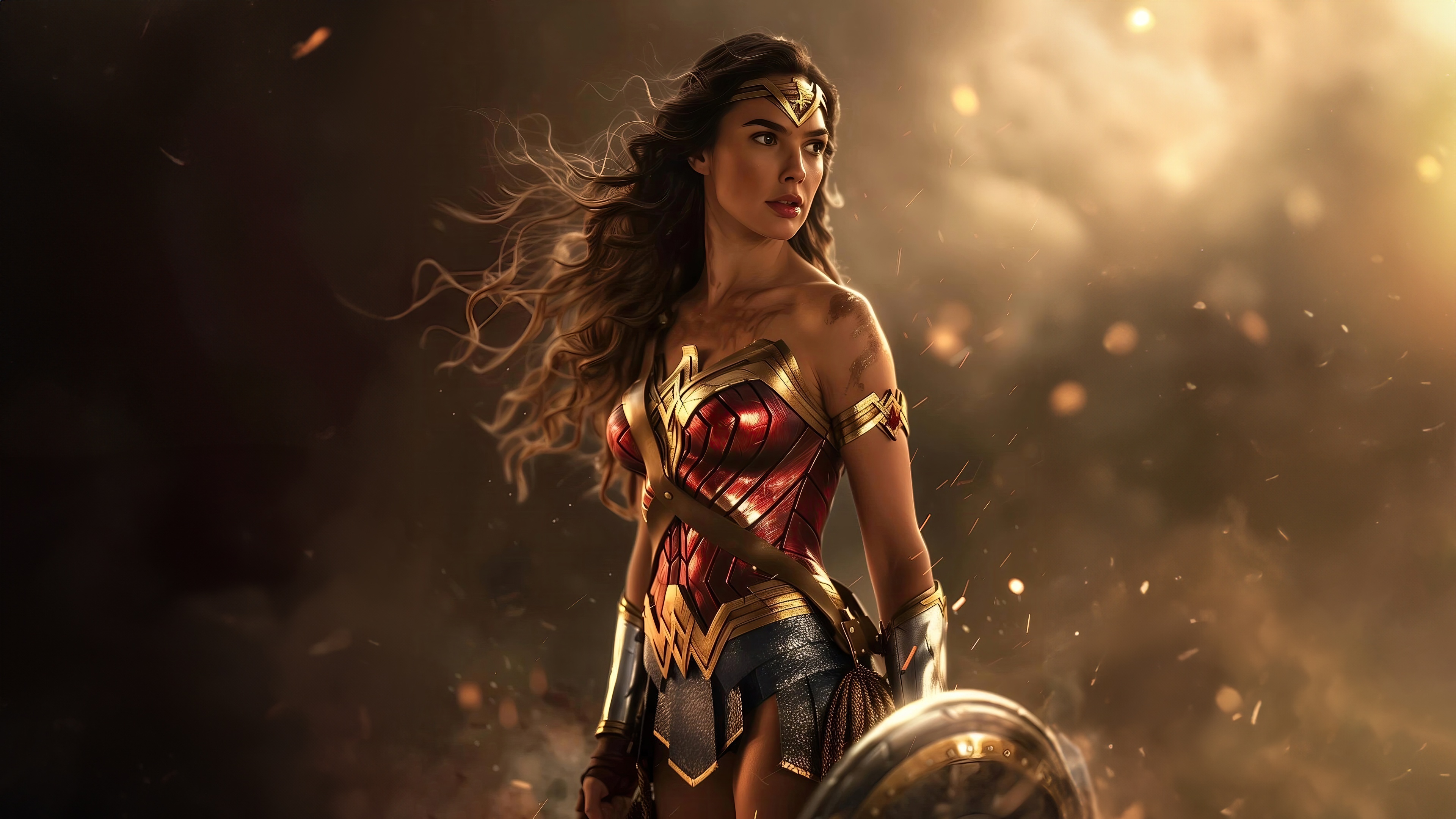 Wonder Woman in battle HD Wallpaper