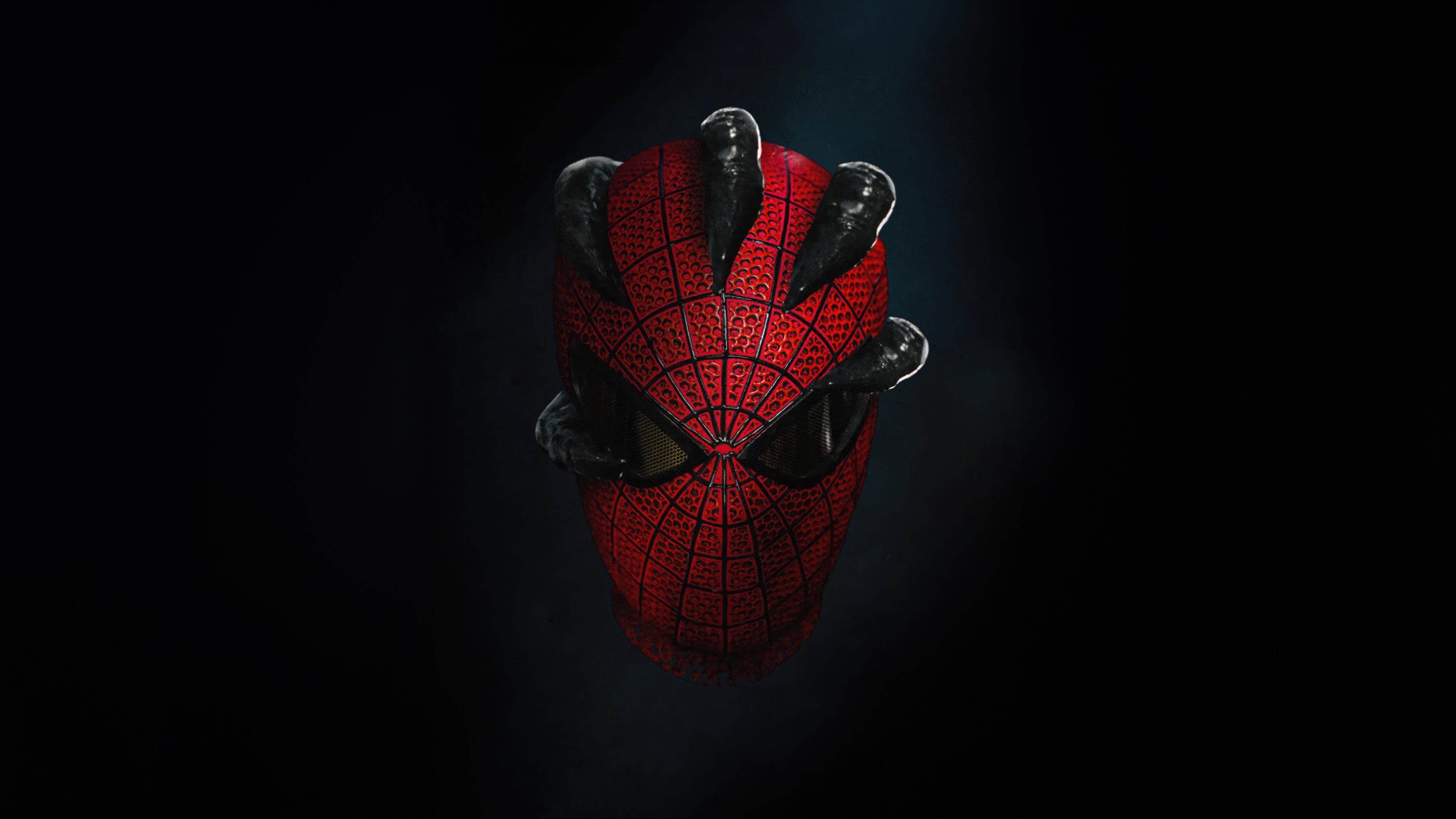 Spiderman mask with Venom tendrils HD Wallpaper