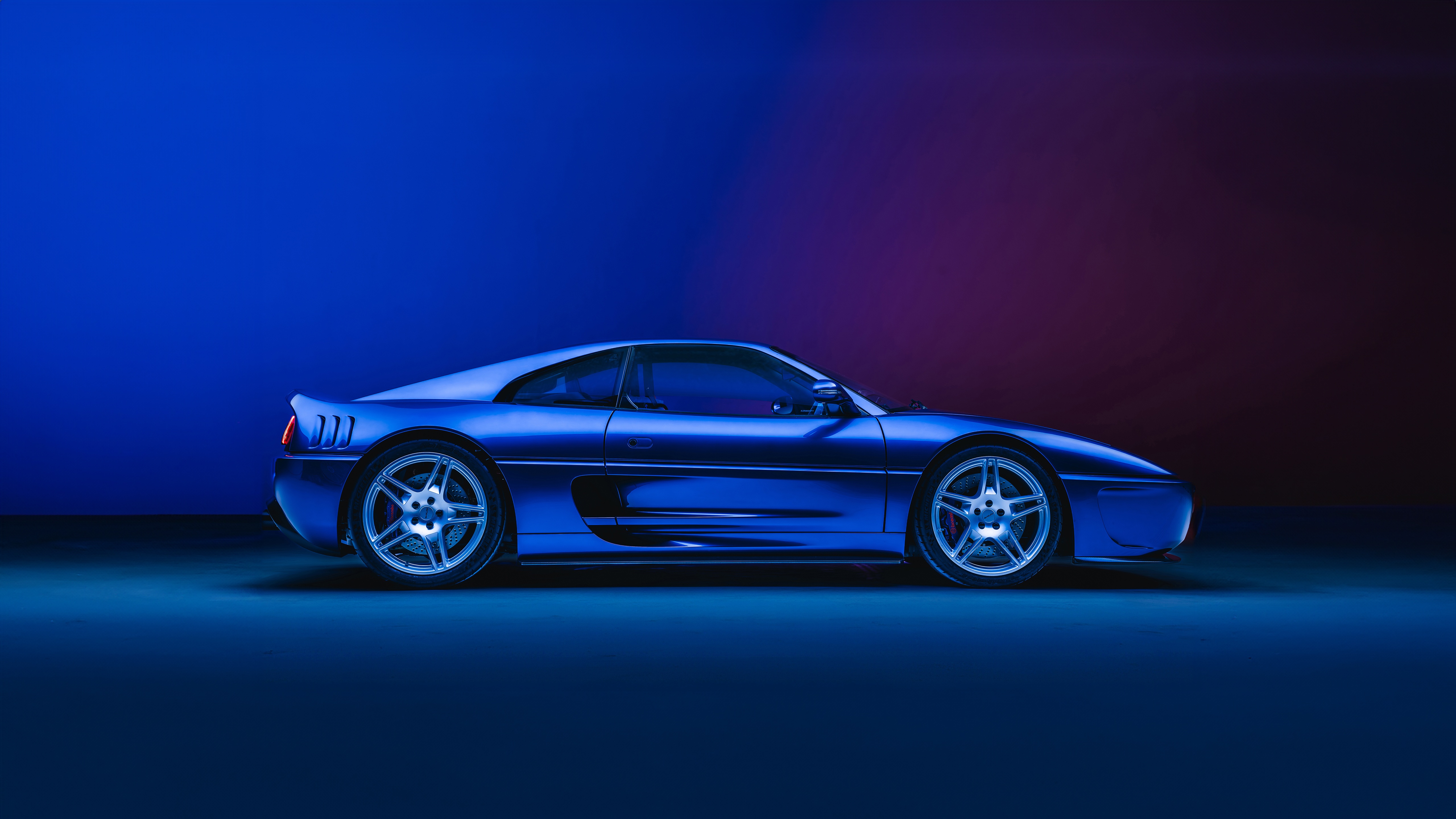 Blue Ferrari 355 By Evoluto HD Wallpaper