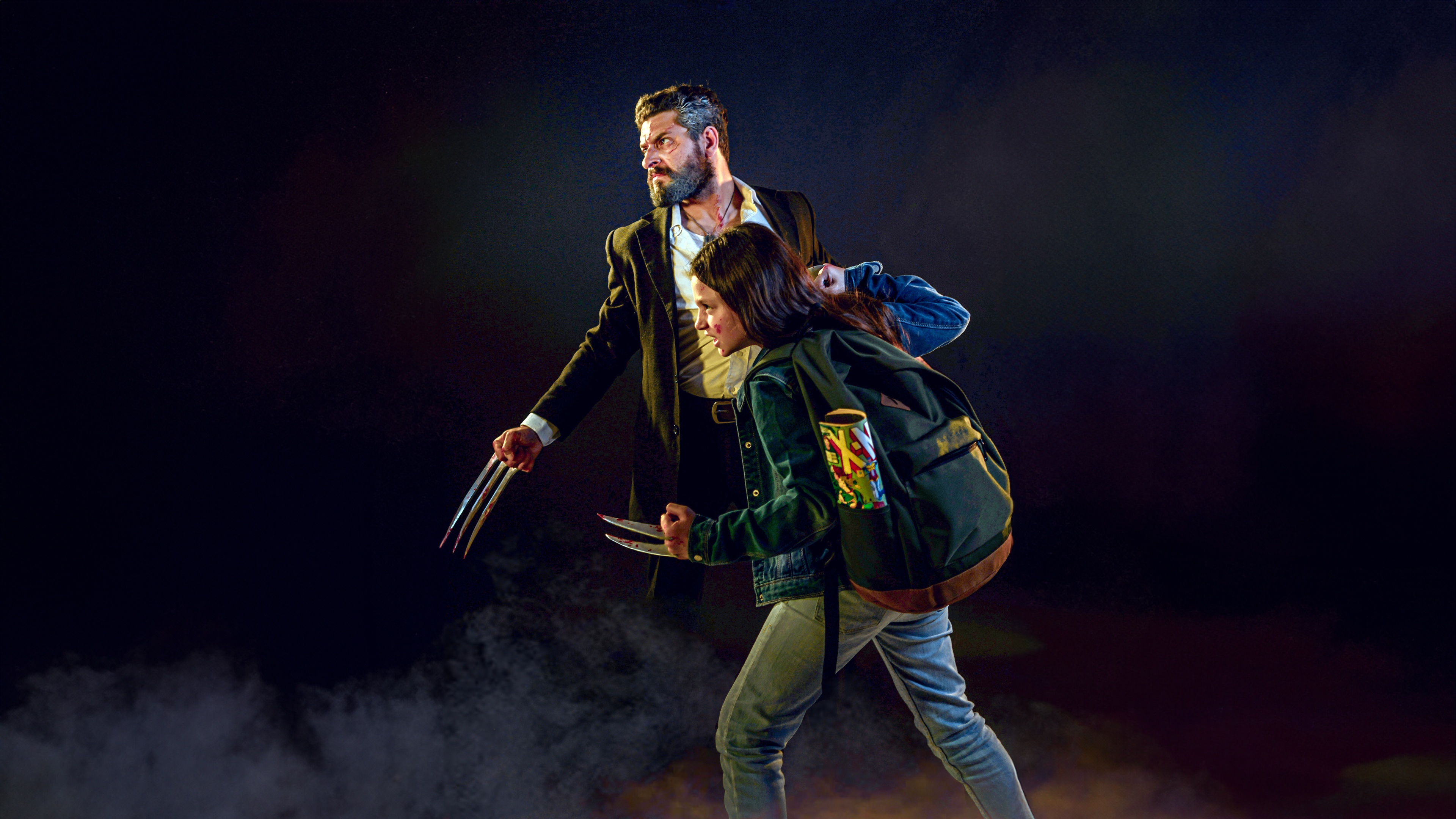 Logan and X-23 with adamantium claws HD Wallpaper