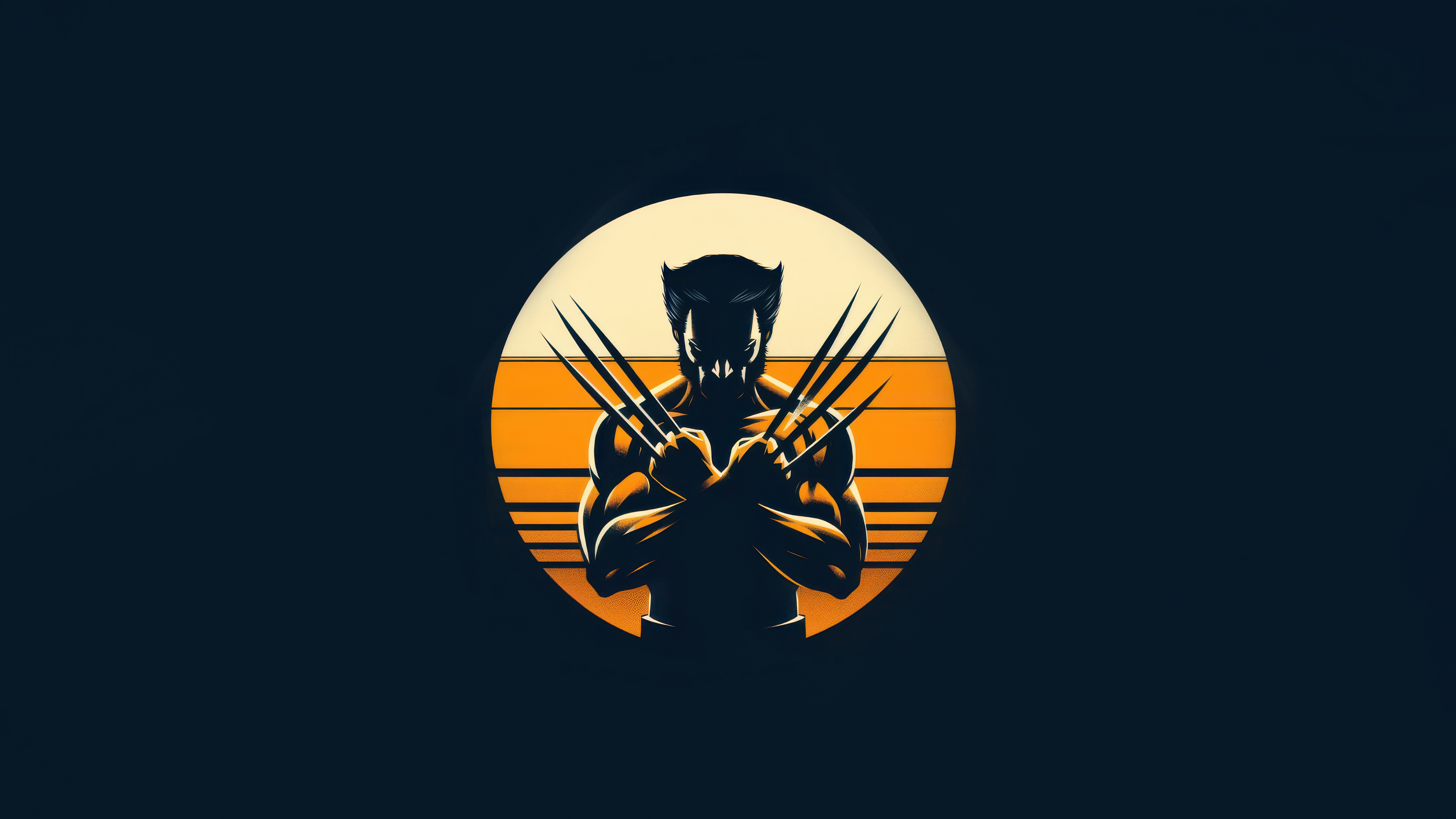Wolverine with Claws in Front of Sunset HD Wallpaper
