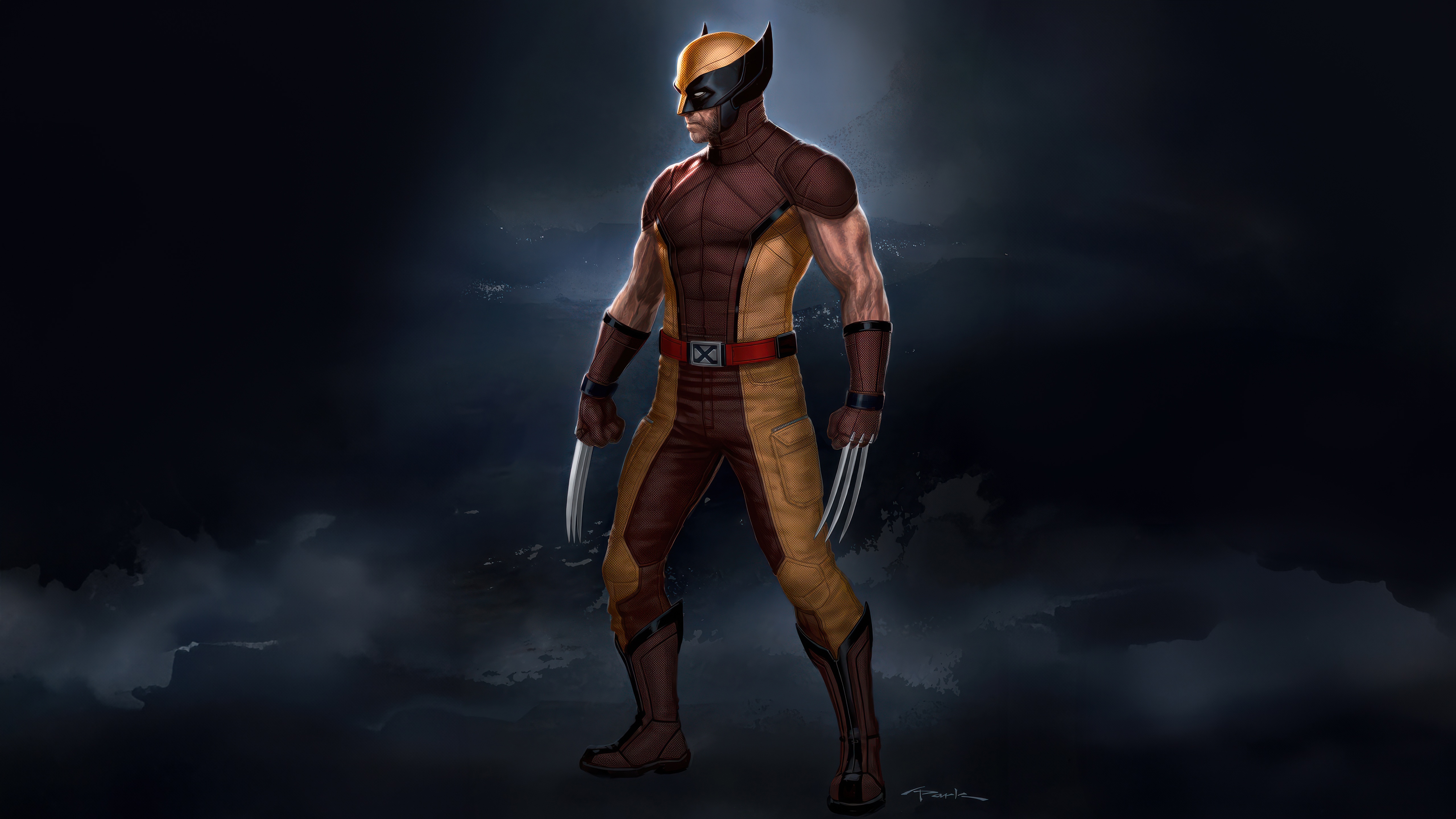 Wolverine in his classic costume HD Wallpaper