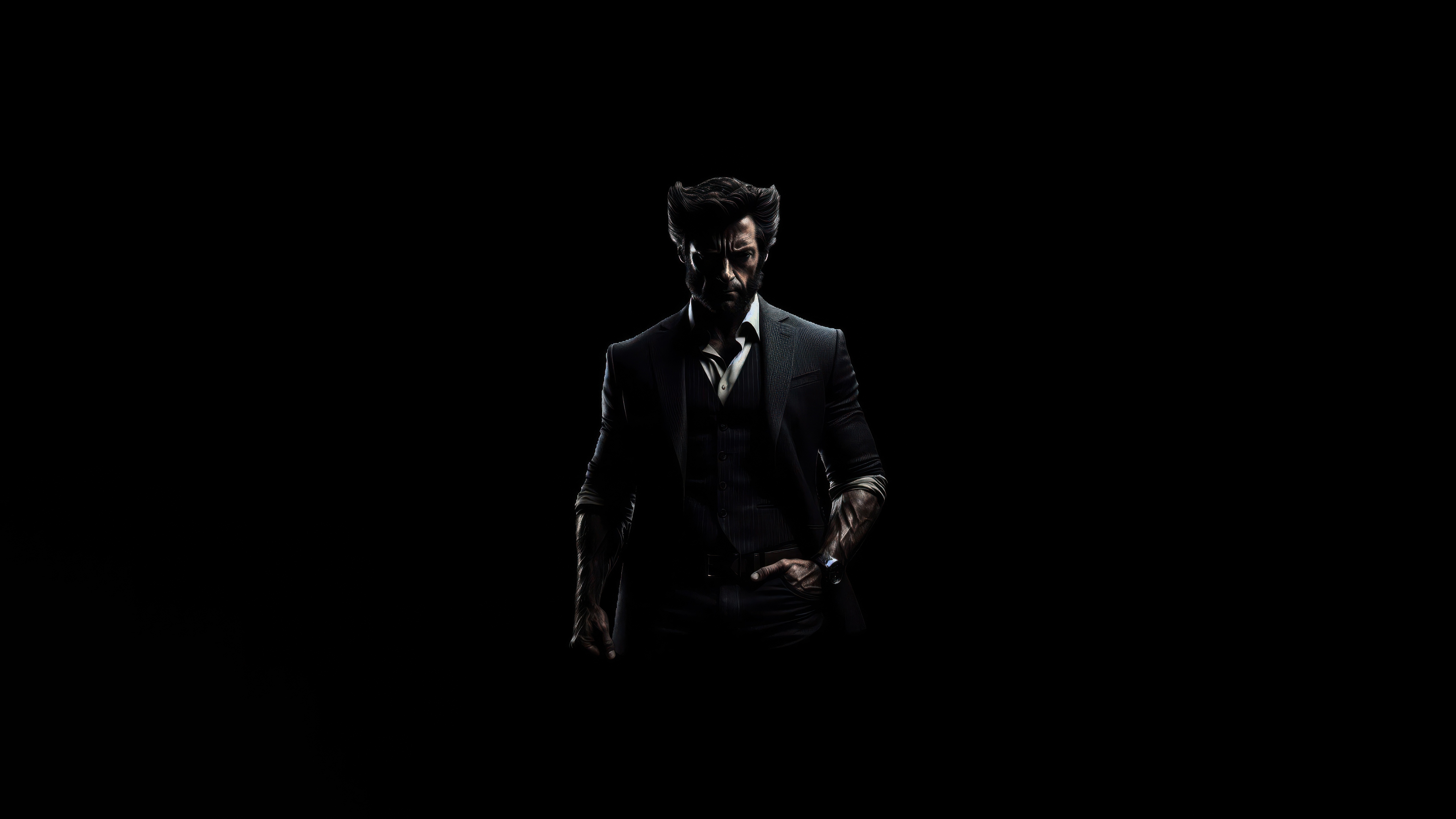Wolverine in a Suit HD Wallpaper