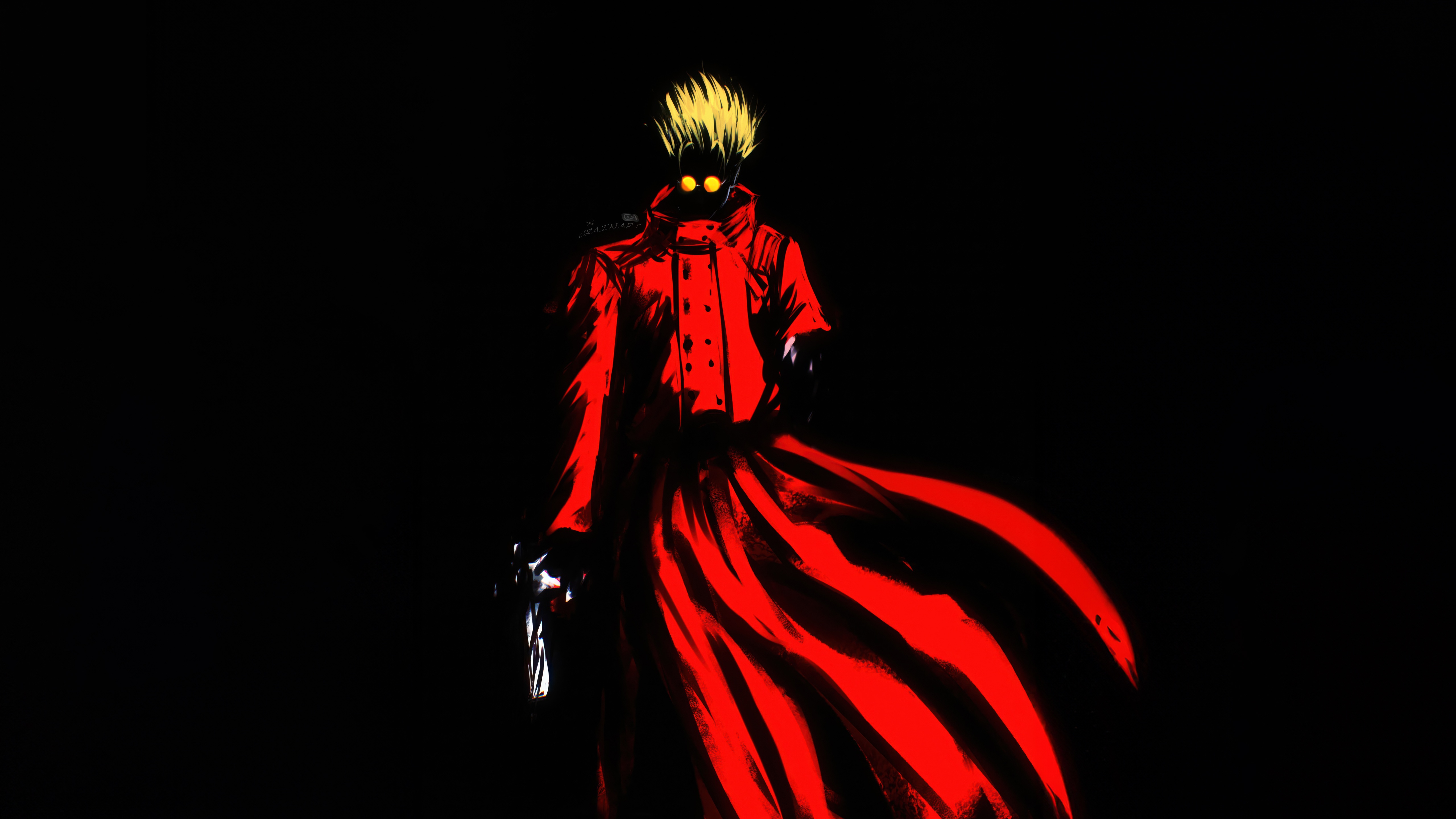Vash The Stampede in Red Coat HD Wallpaper