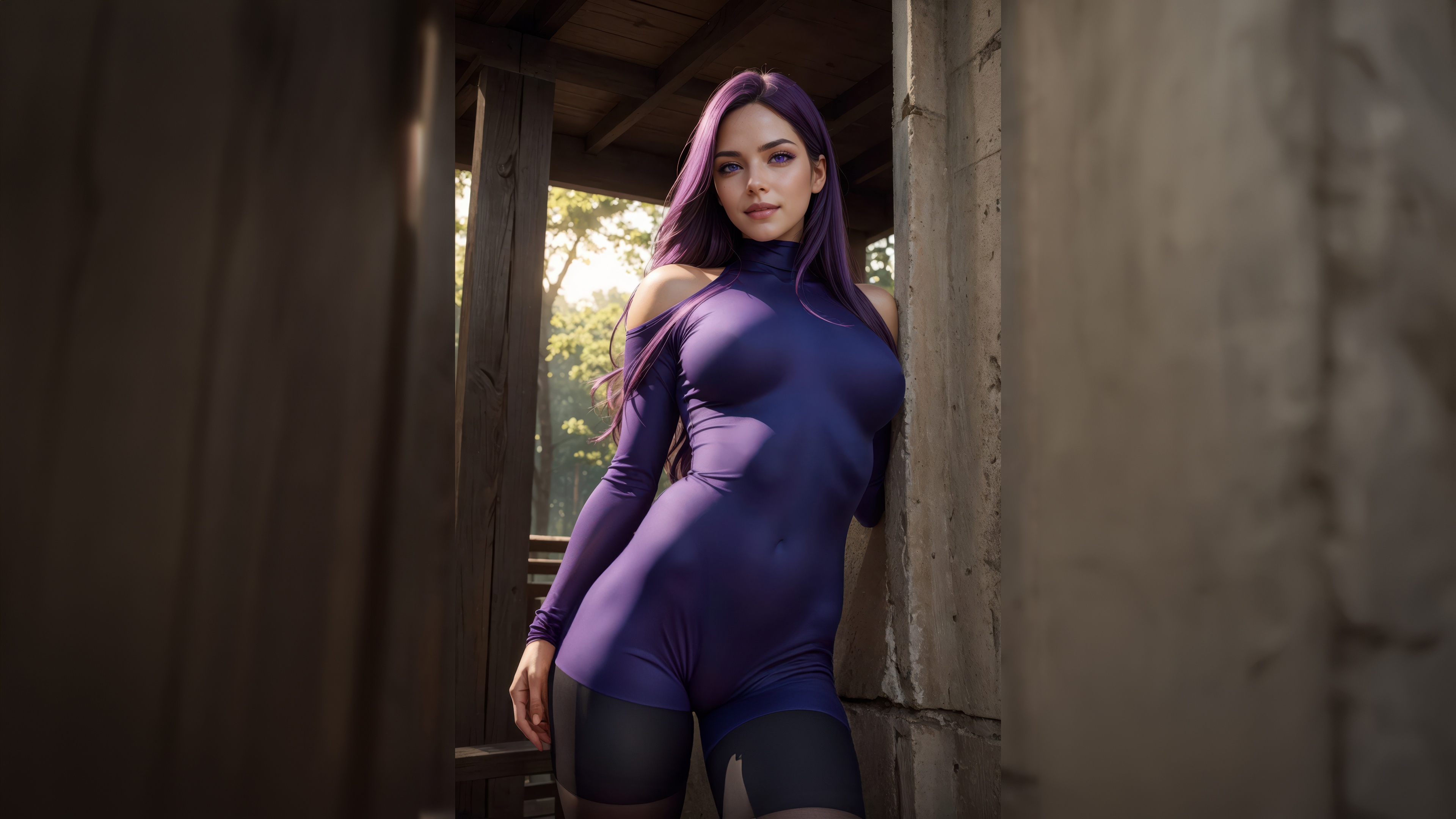 Psylocke leaning against a wall HD Wallpaper