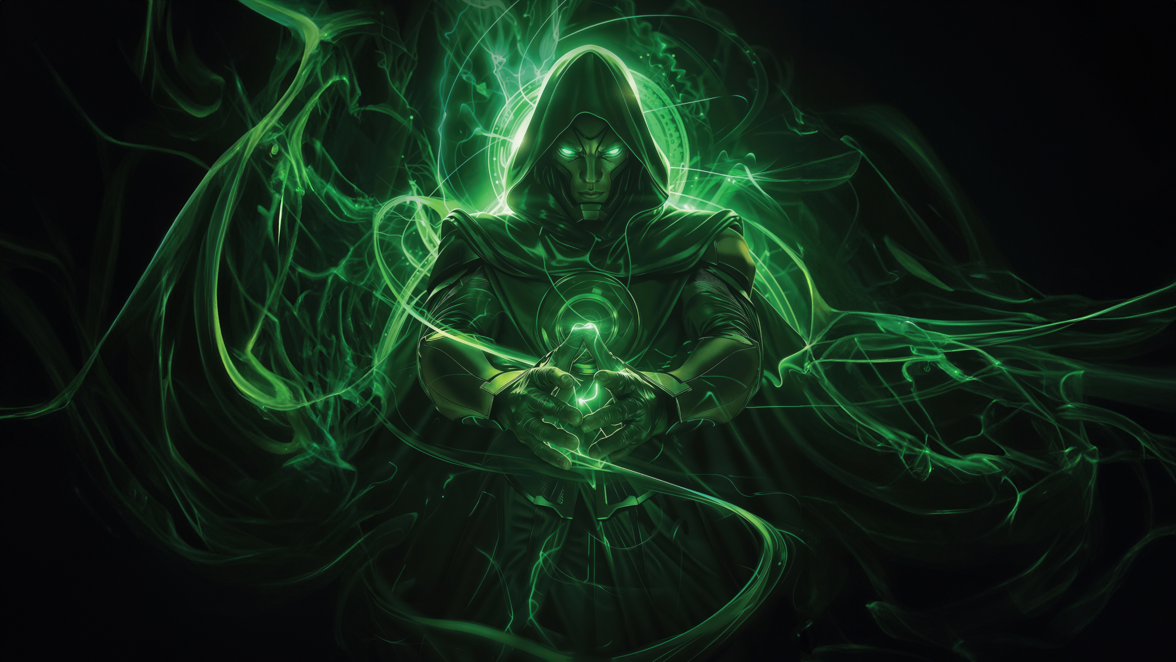 Doctor Doom with Green Energy HD Wallpaper
