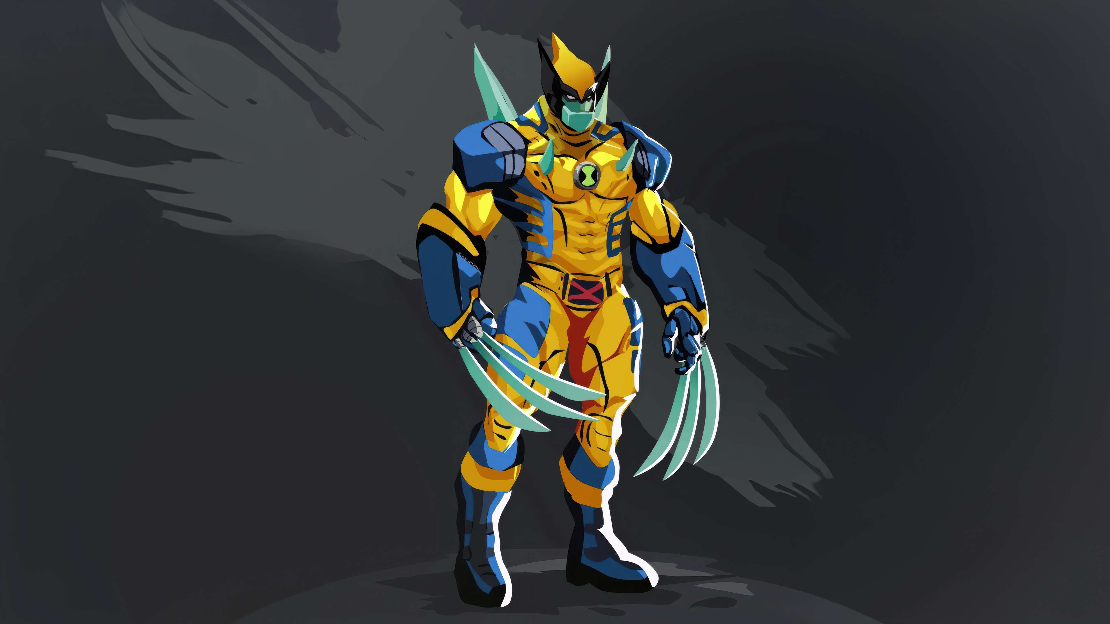 Wolverine with Ben 10 Omnitrix HD Wallpaper