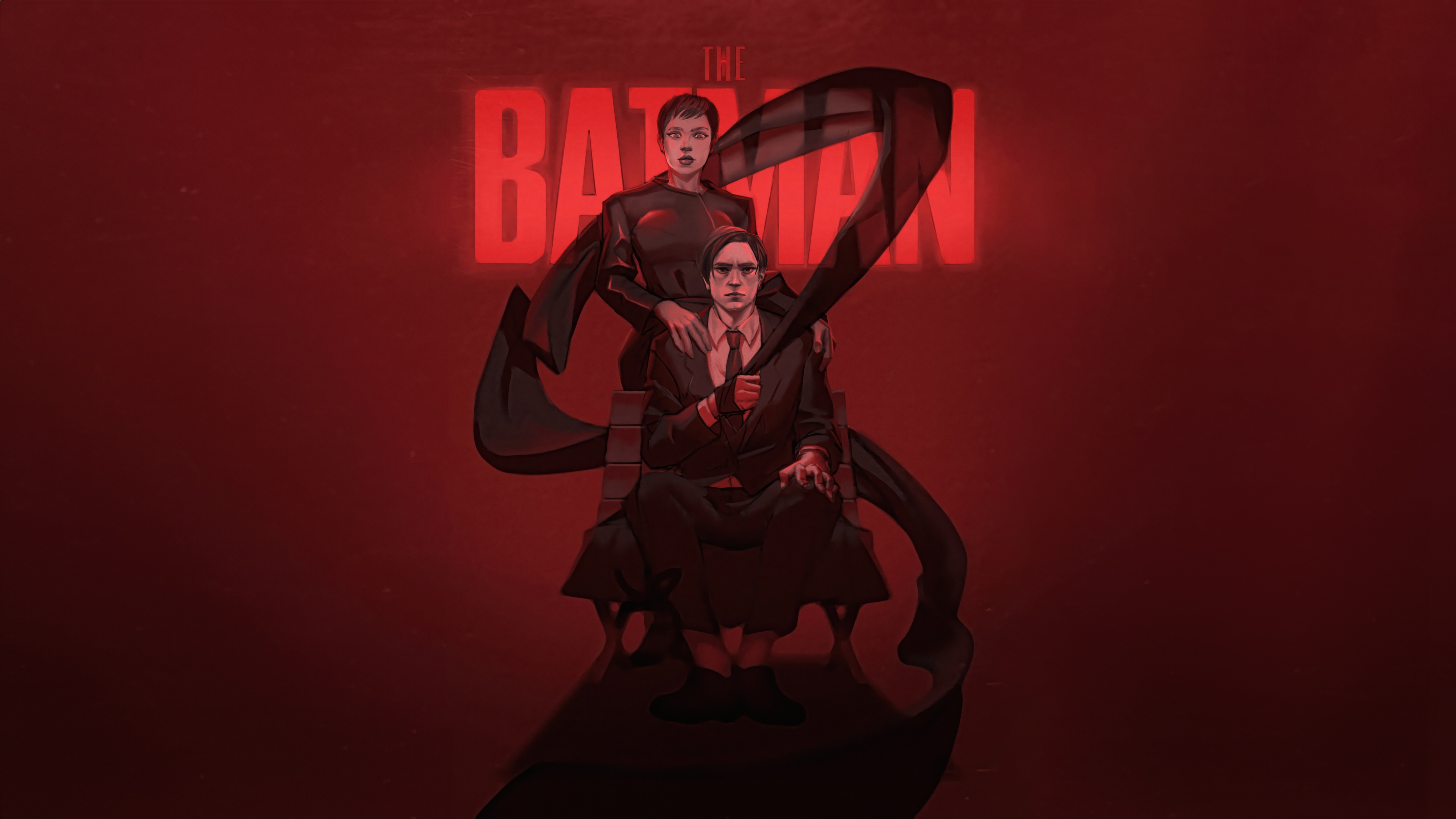 The Batman Red Rage In Action HD Wallpaper