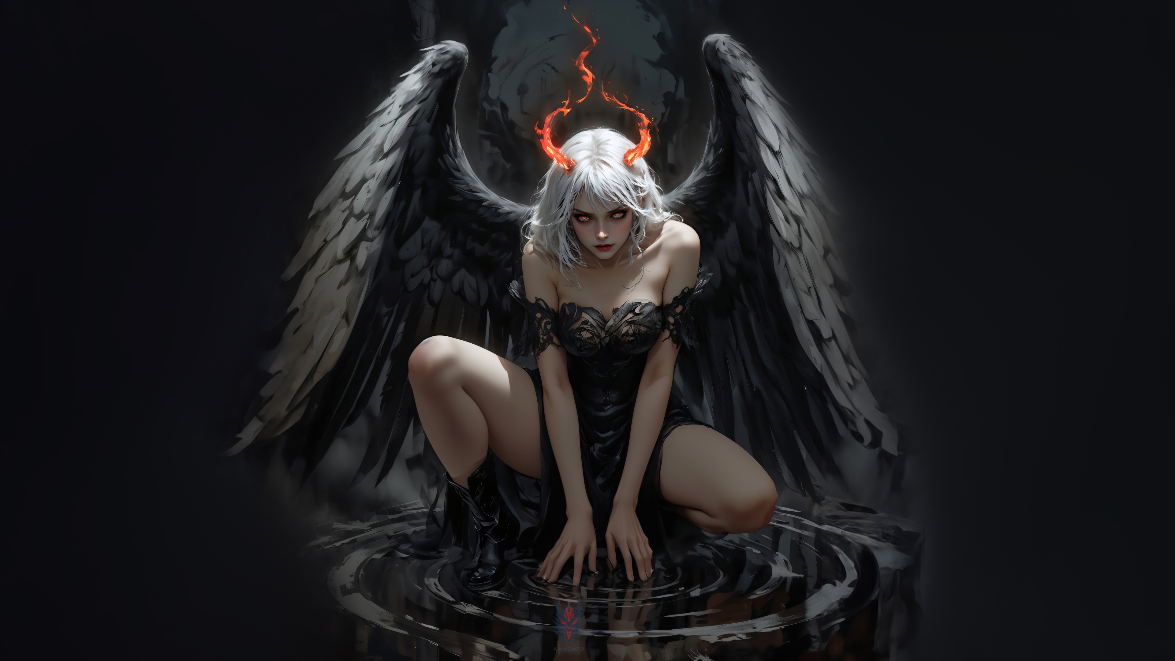 Fallen Grace The Demon Angel HD Wallpaper
