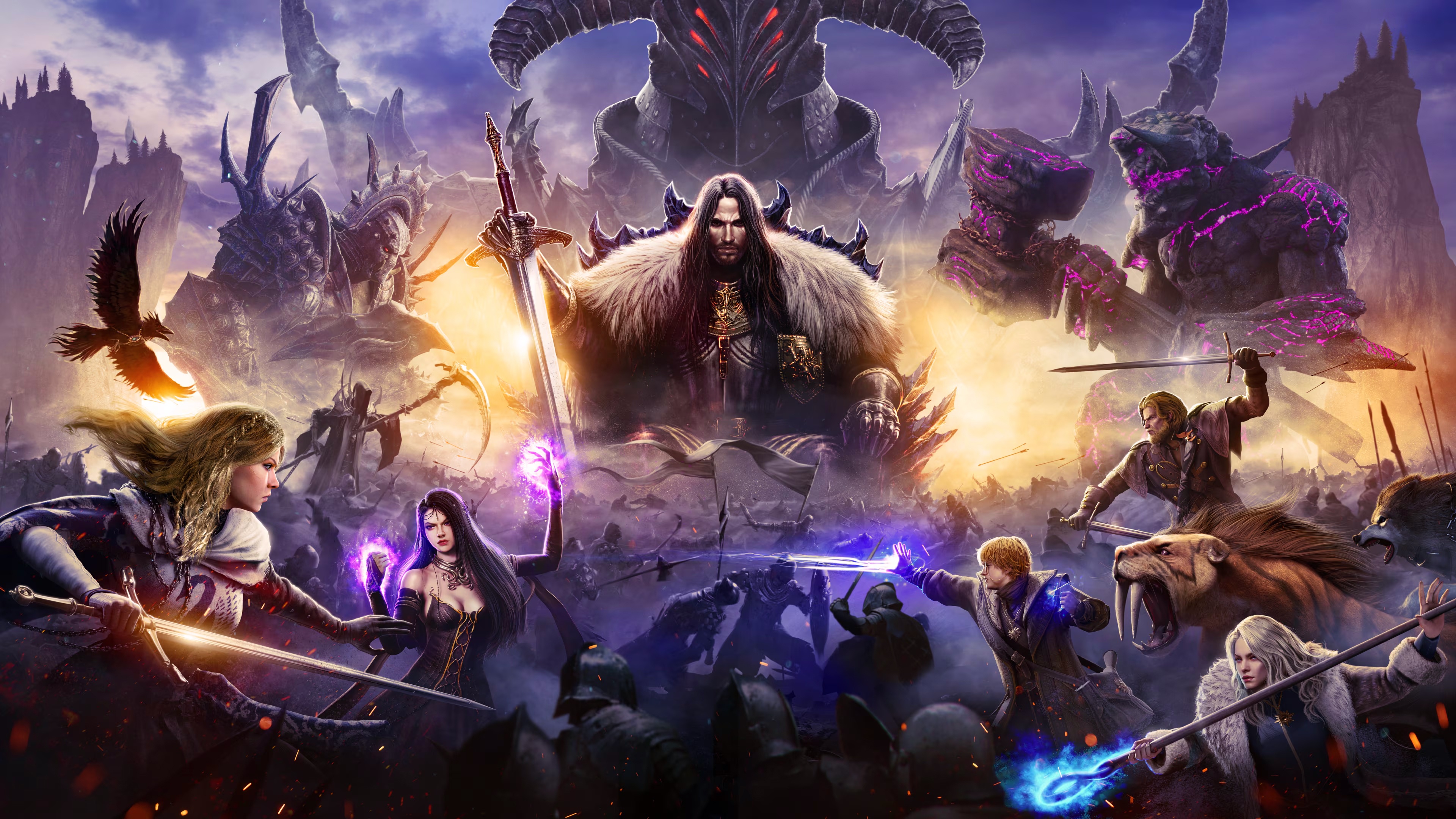 Throne and Liberty: Fantasy Battle Scene HD Wallpaper