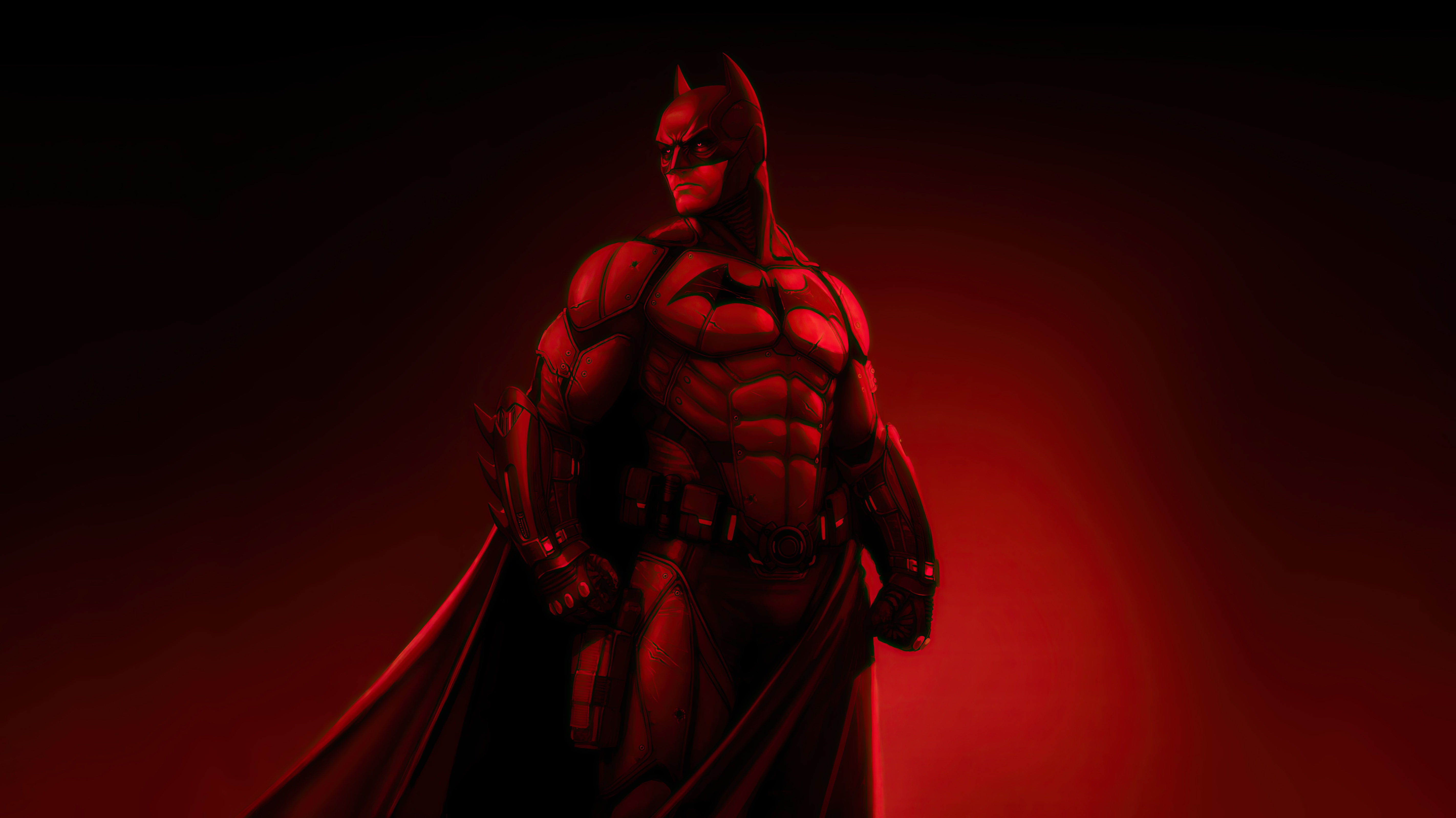 Batman in Red Shadows HD Wallpaper