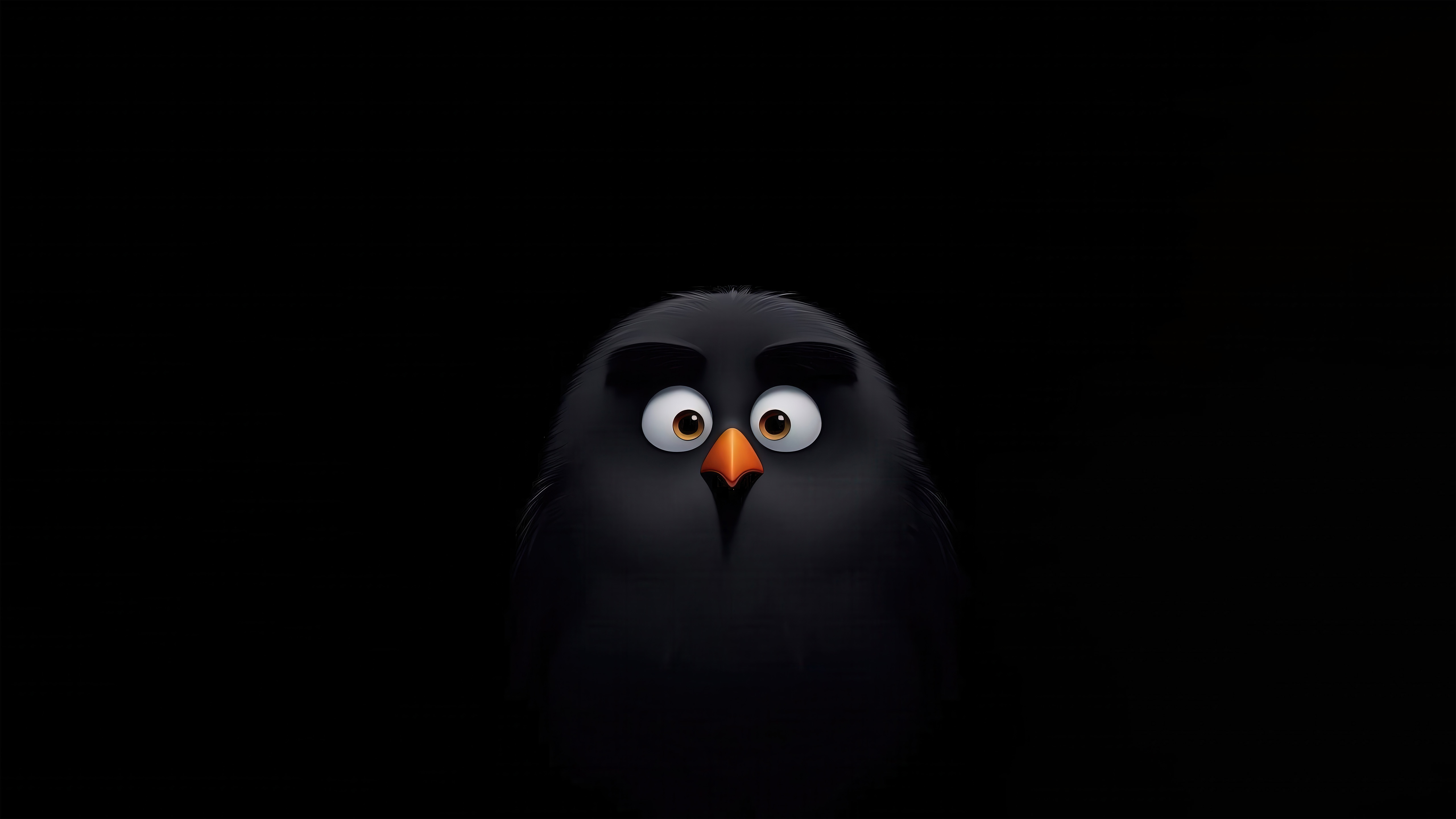 Angry Birds Bomb Minimal Black Bird HD Wallpaper