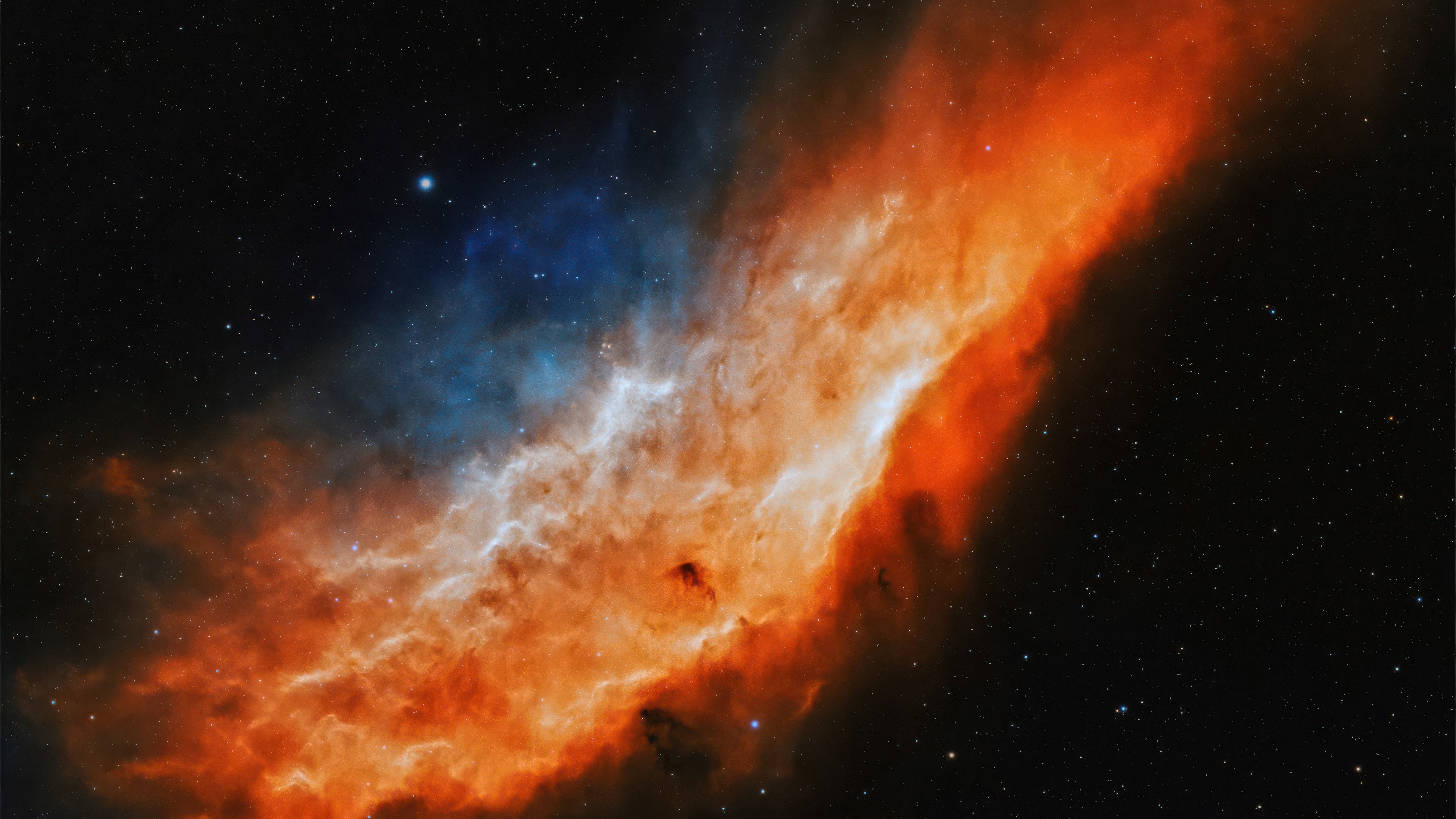 Galactic Horizons Nebula with Stars HD Wallpaper