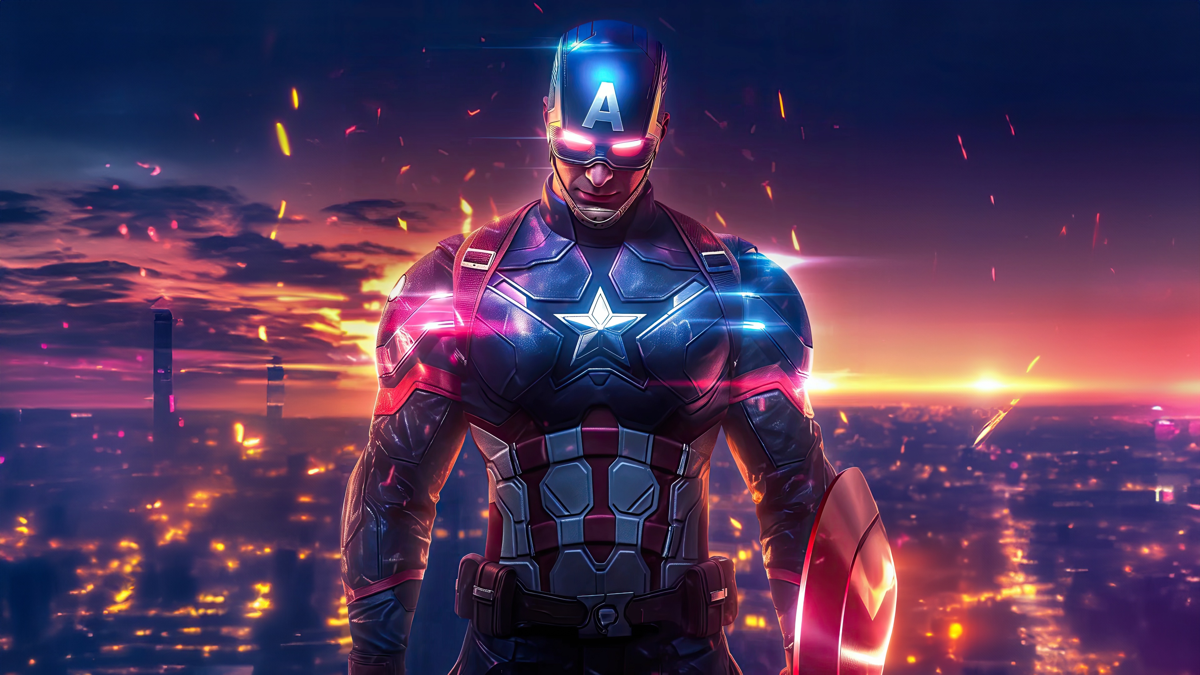 Captain America Charged And Ready HD Wallpaper