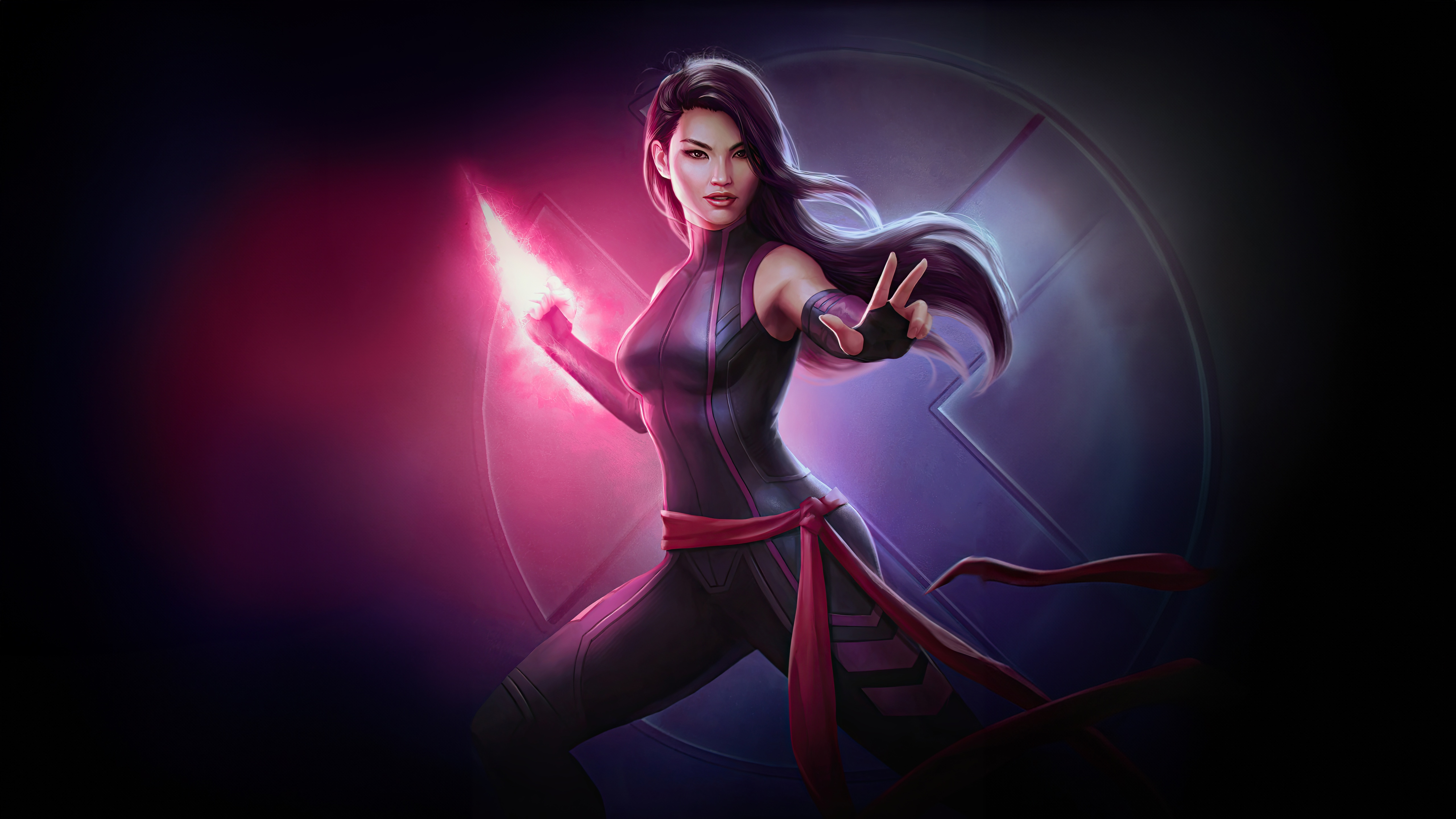 Psylocke from X-Men with psychic katana HD Wallpaper