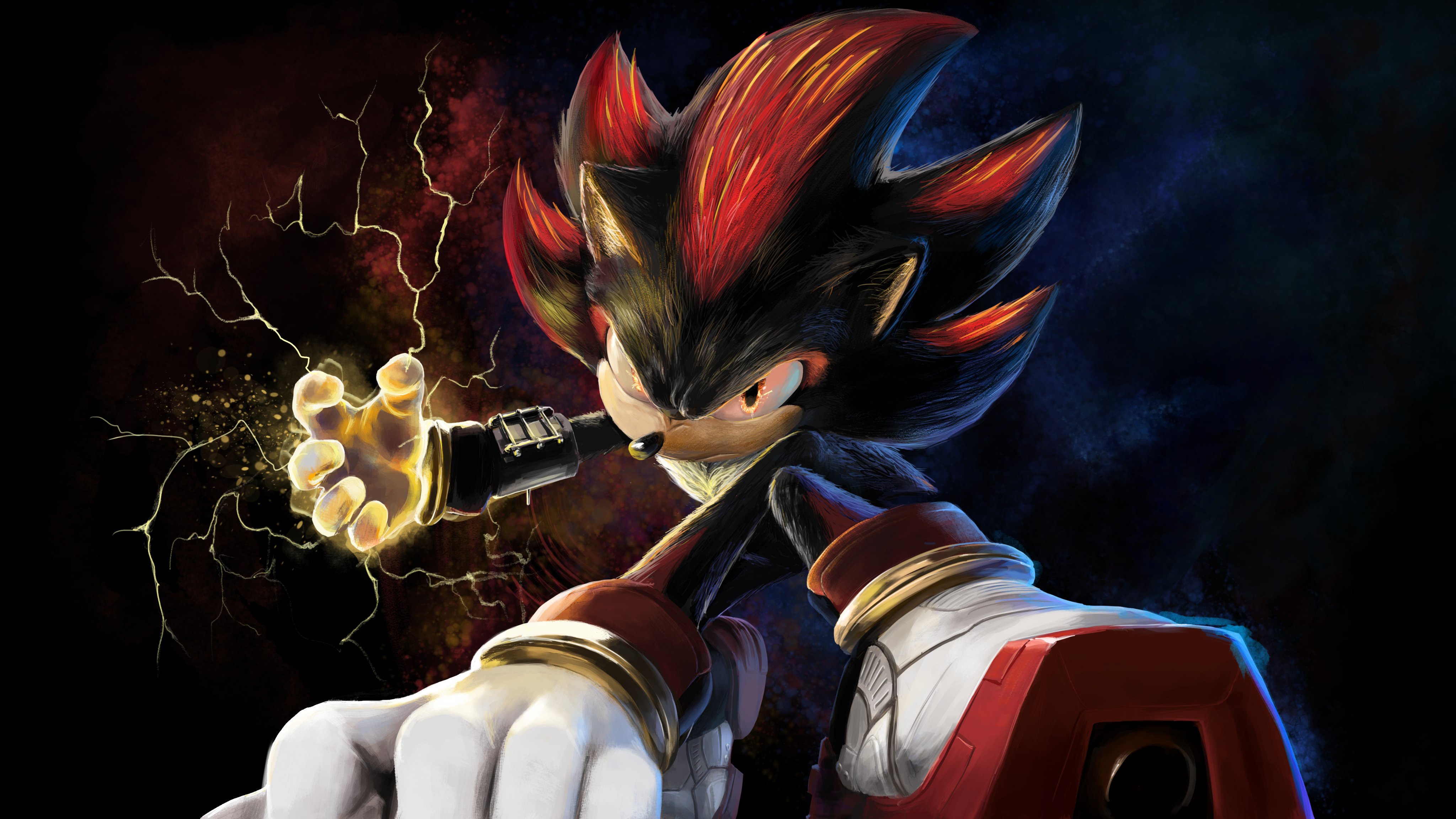 Shadow the Hedgehog charging energy in Sonic the Hedgehog 3 HD Wallpaper