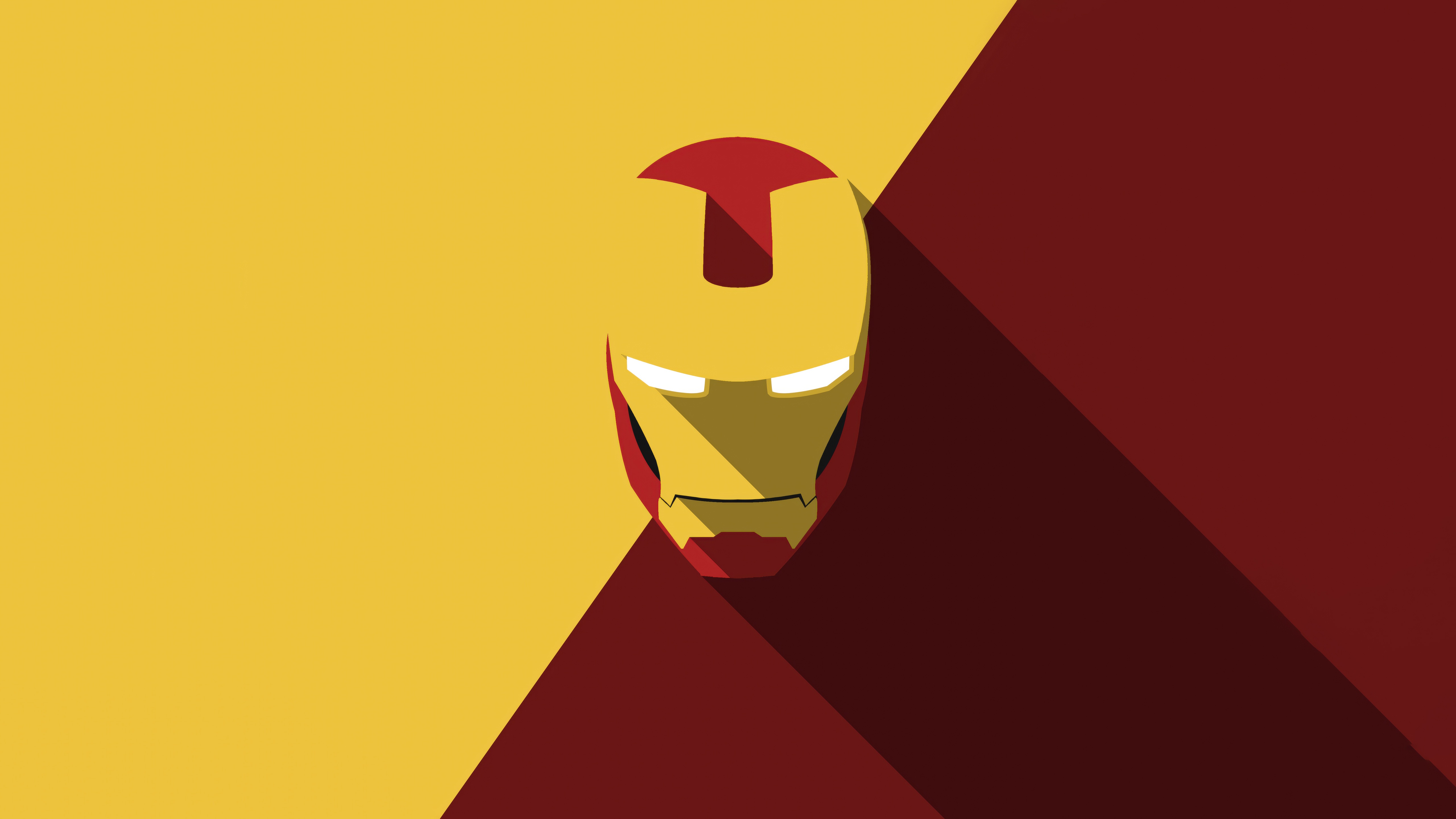 Iron Man Mask on a Split Background HD Wallpaper