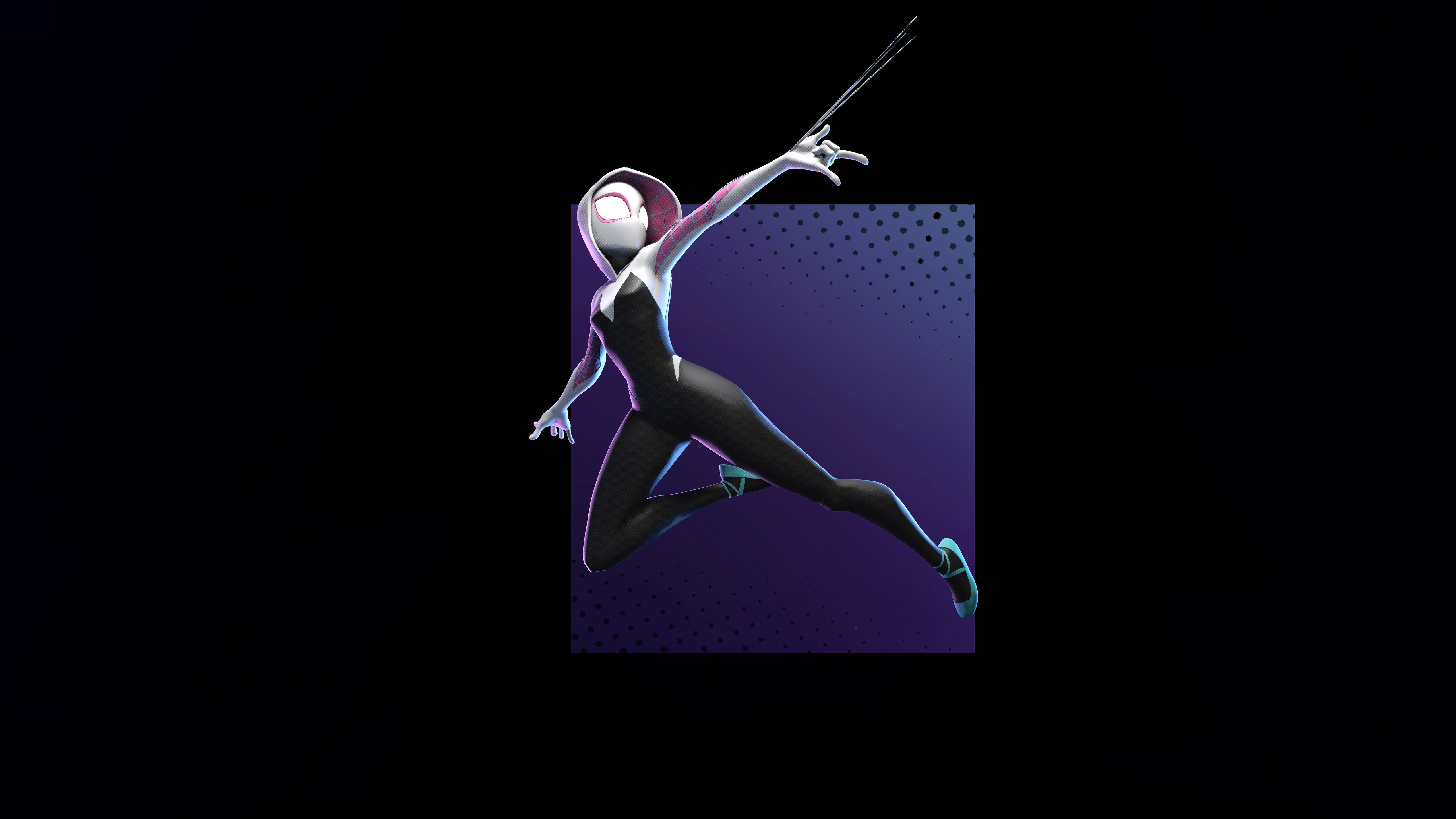Gwen Stacy Spider-Man in action pose HD Wallpaper