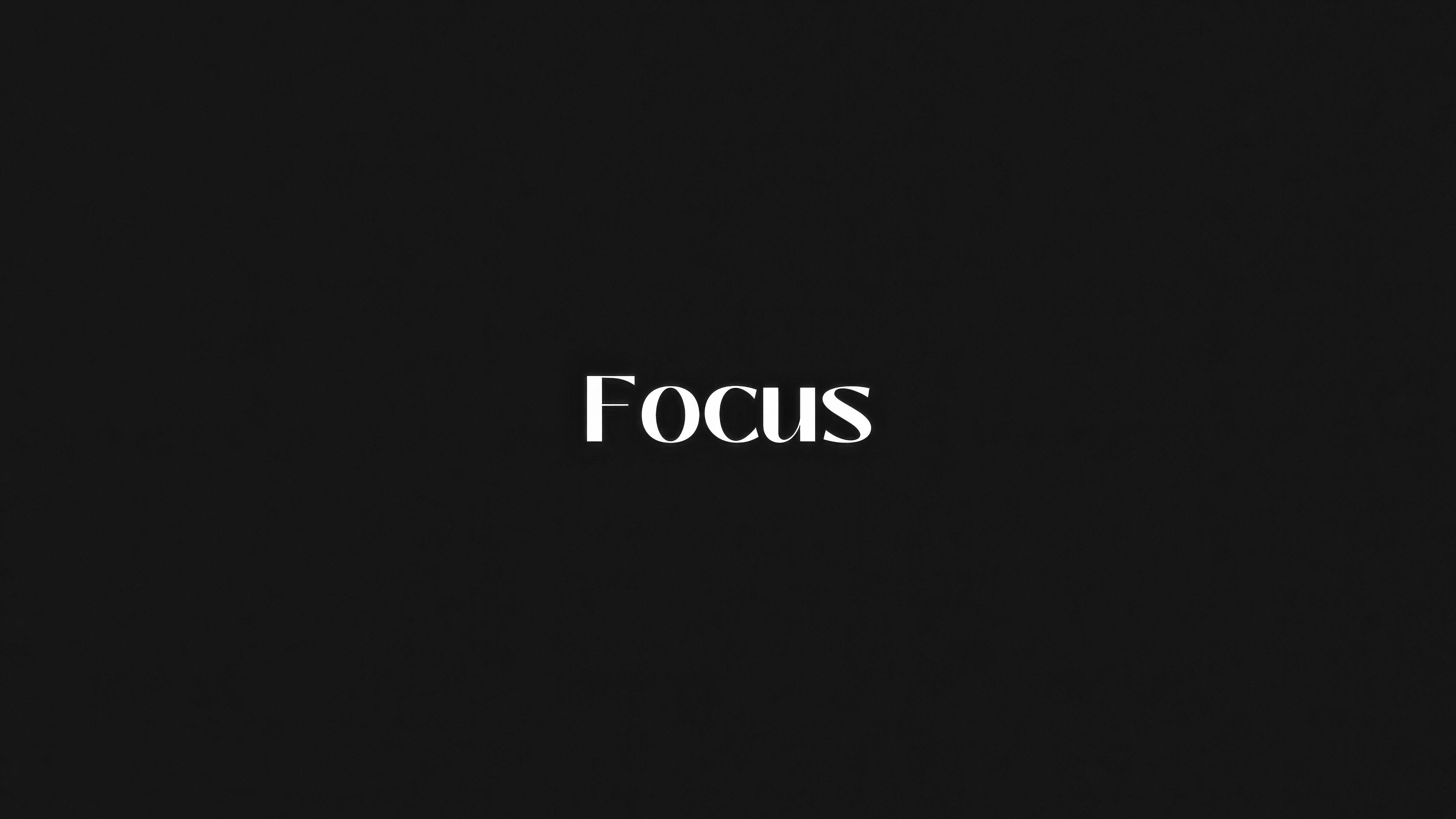 Focus text on black background HD Wallpaper