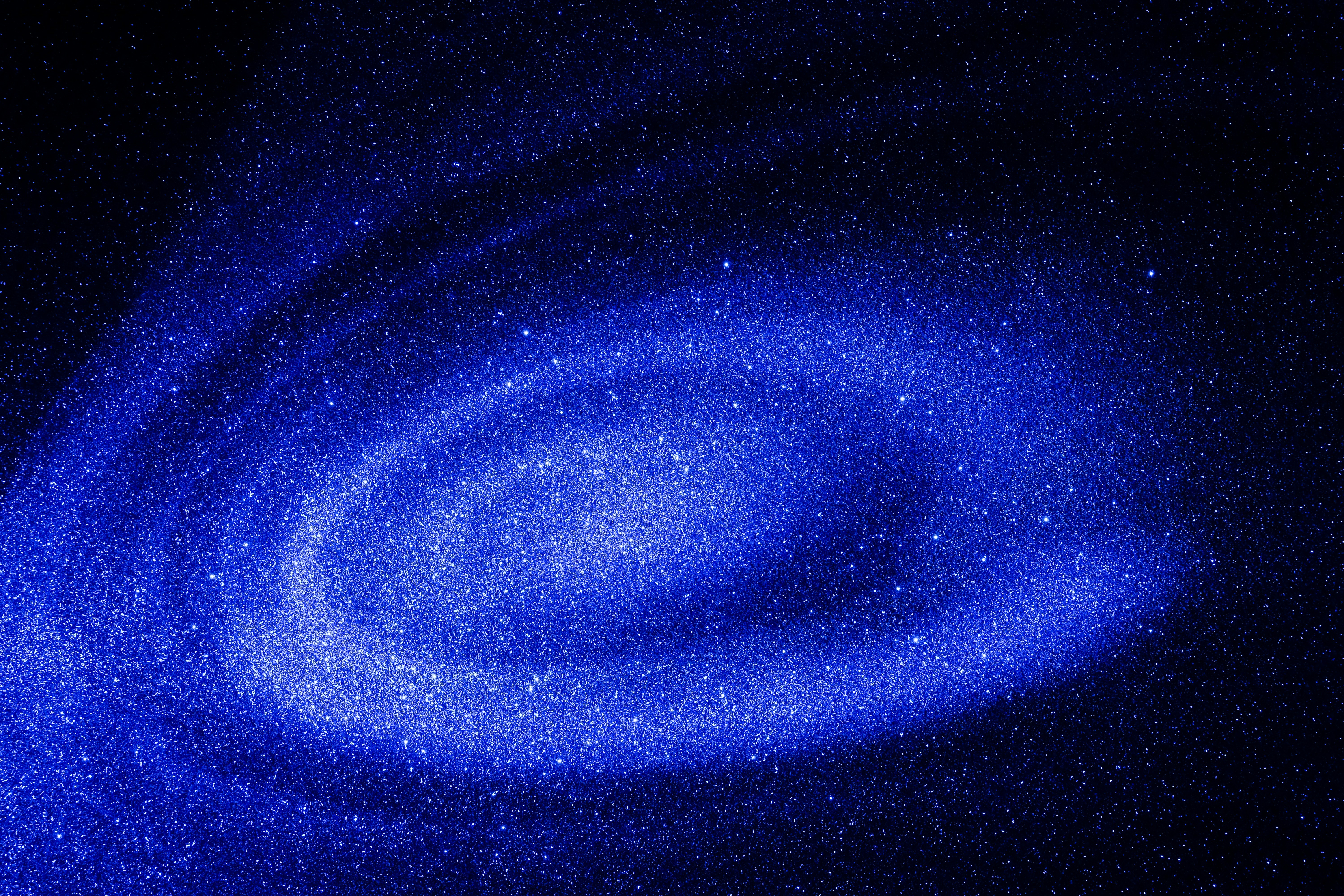 Blue Galaxy Swirl with Stars HD Wallpaper