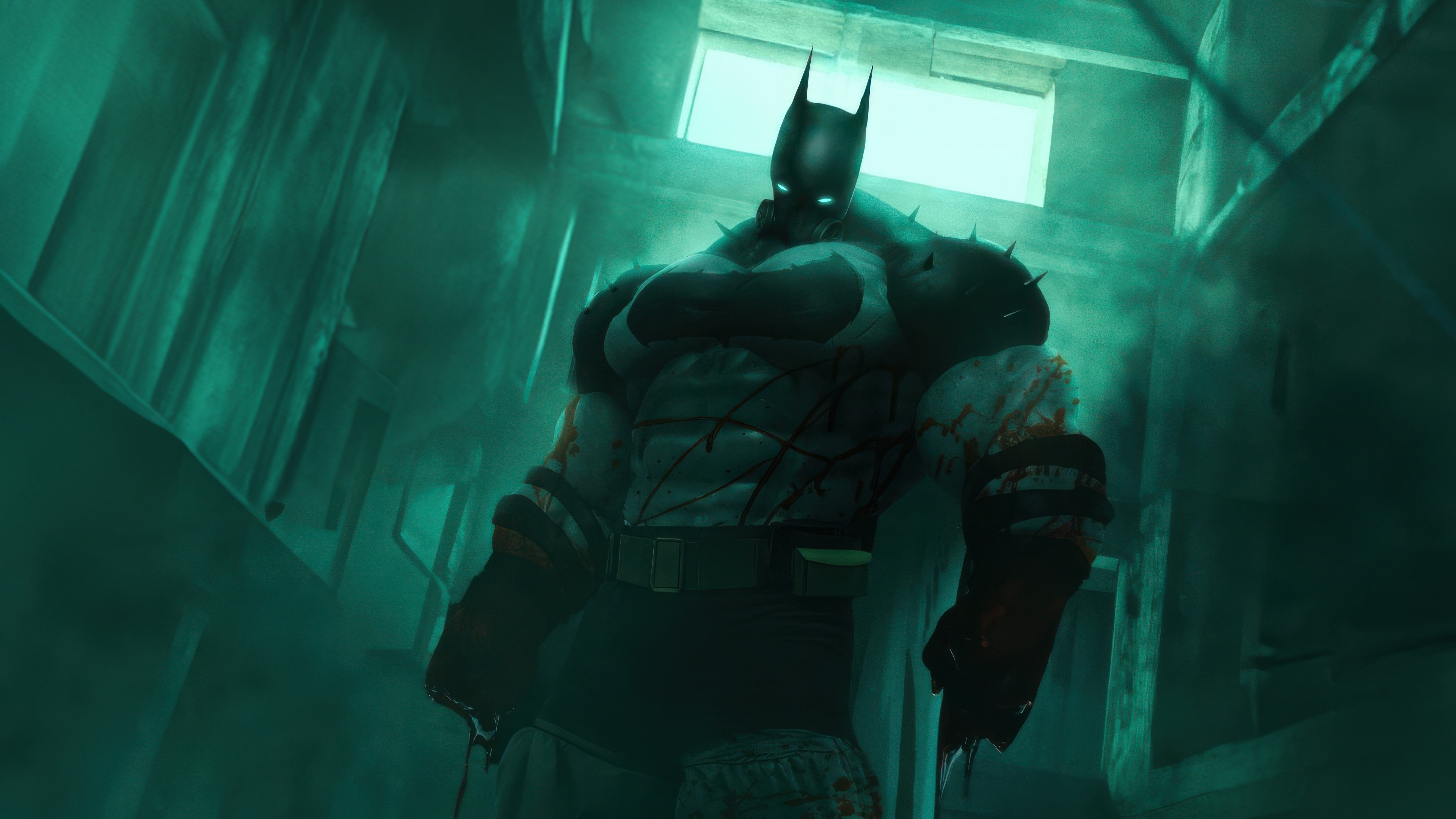 Absolute Batman in a dark, gritty environment HD Wallpaper