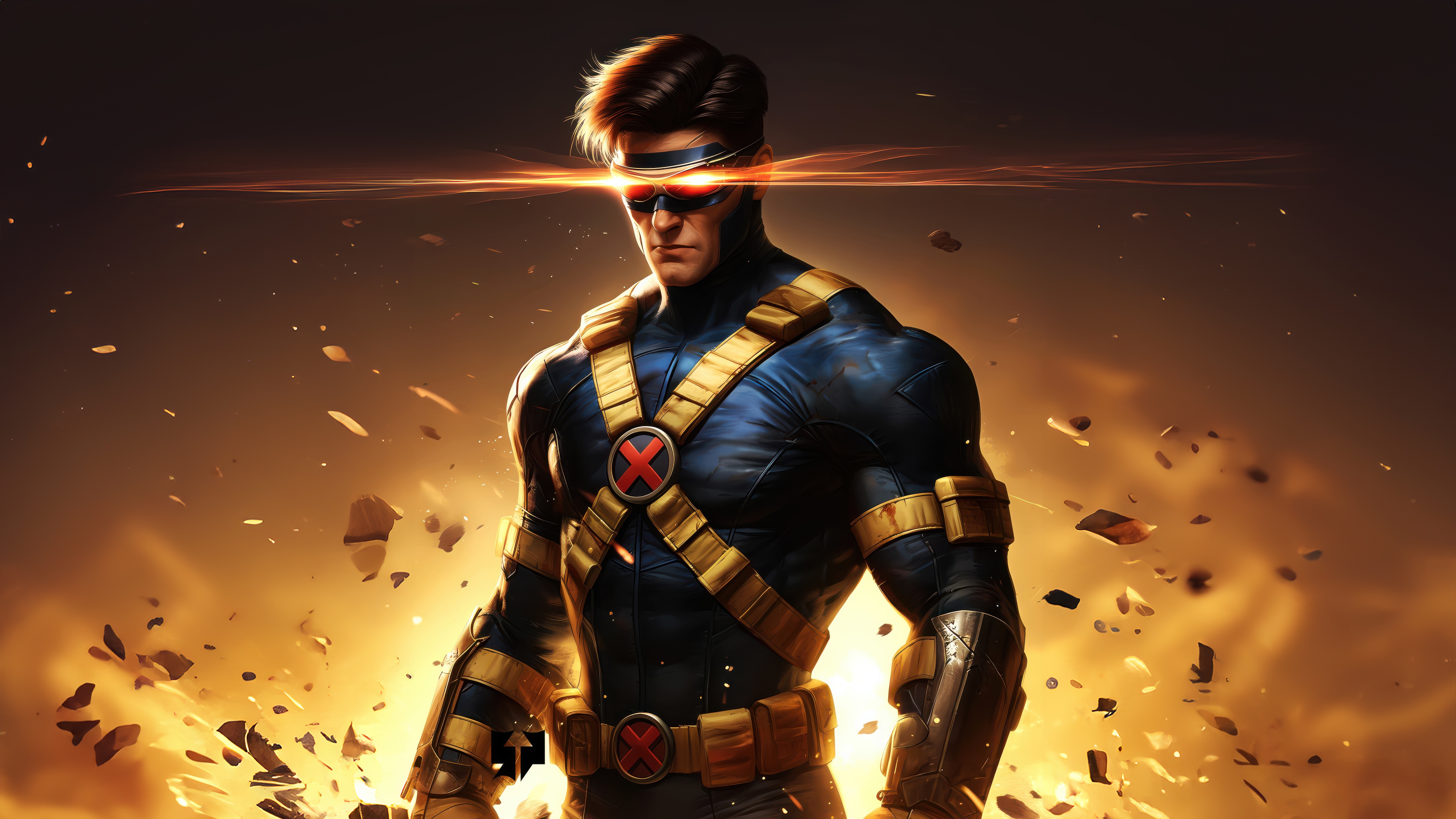 Cyclops from X-Men firing optic blast HD Wallpaper