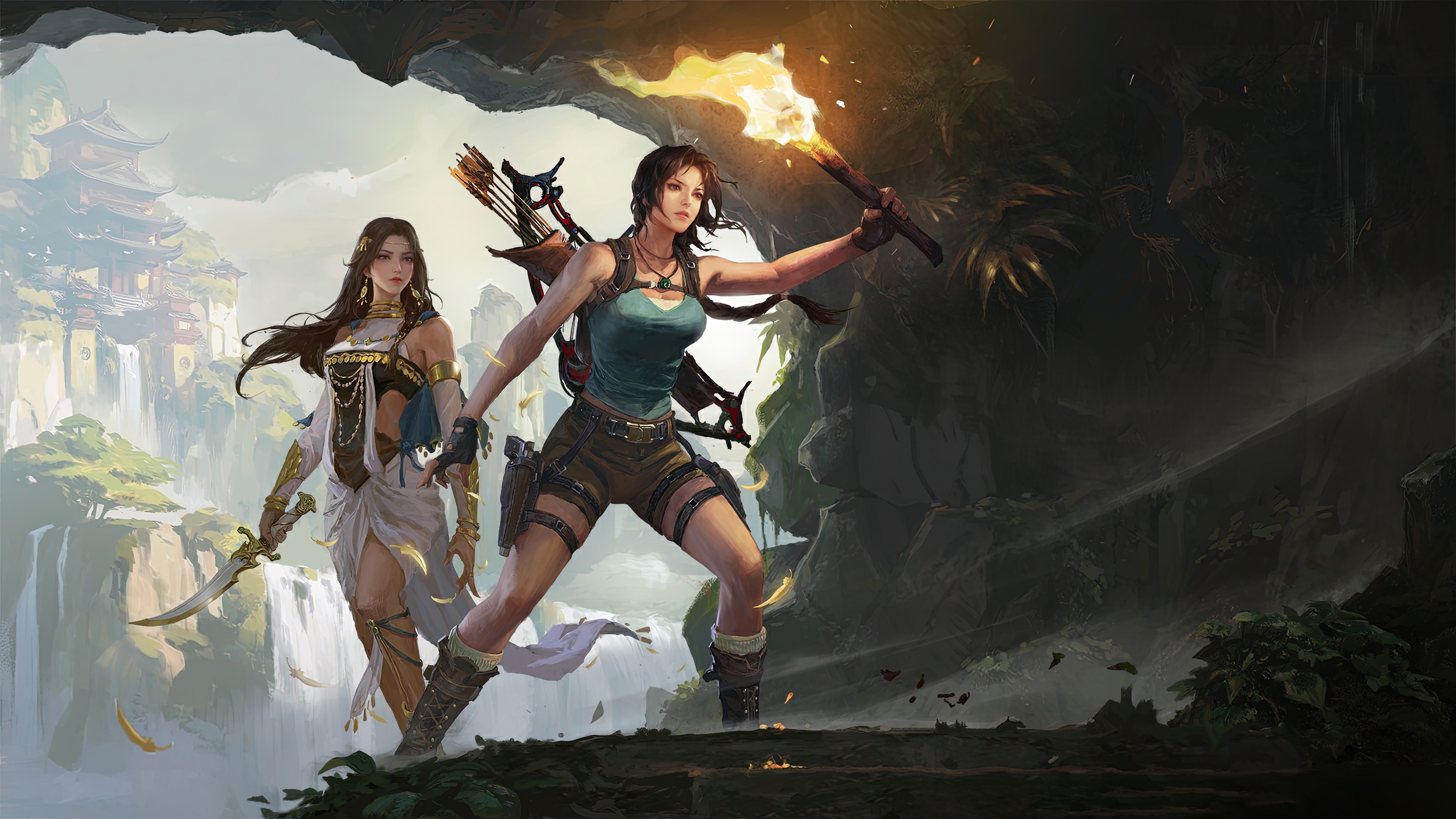 Naraka Bladepoint X Tomb Raider Crossover HD Wallpaper