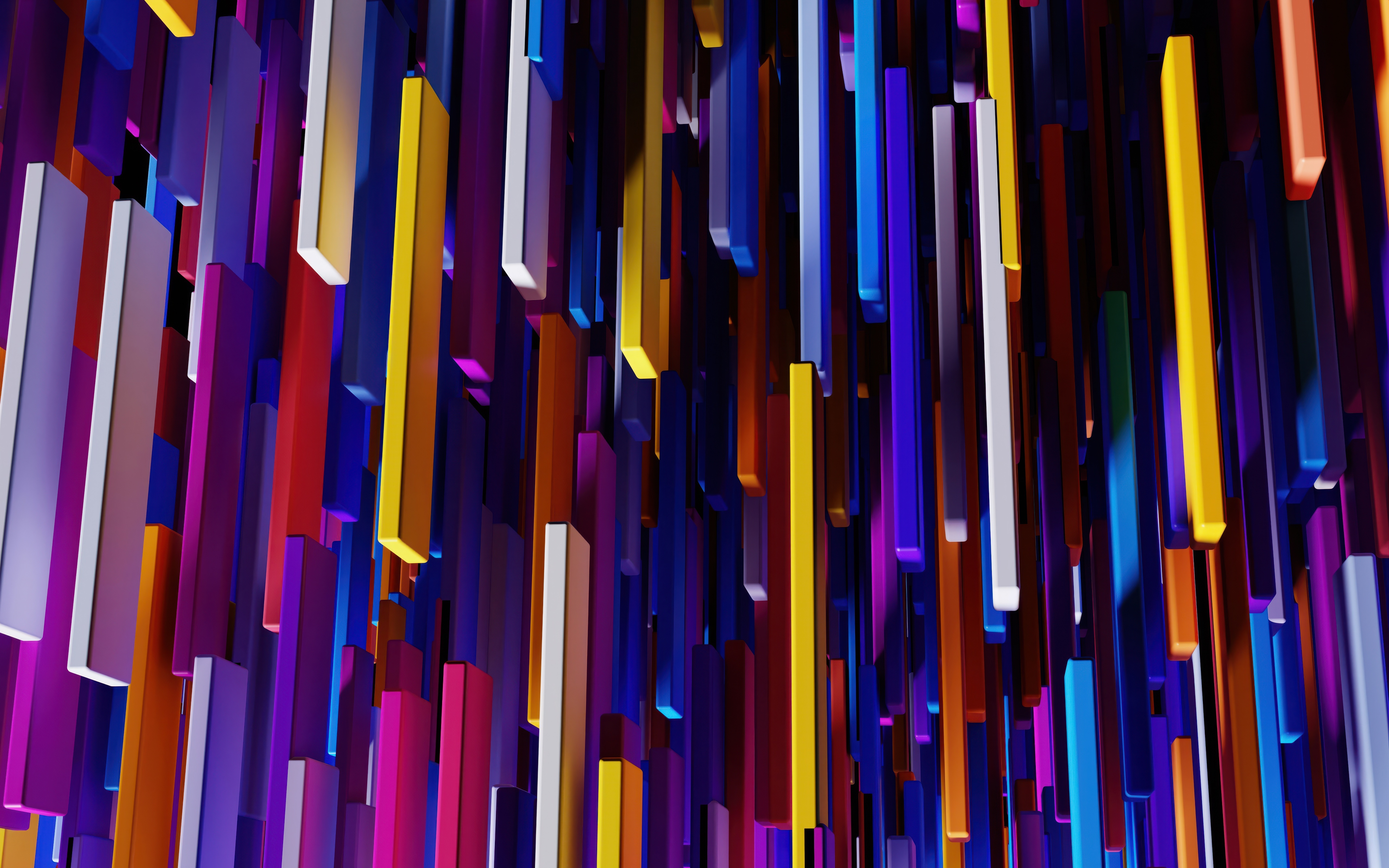 Multicolor Rectangles Hanging Upside Down Abstract HD Wallpaper