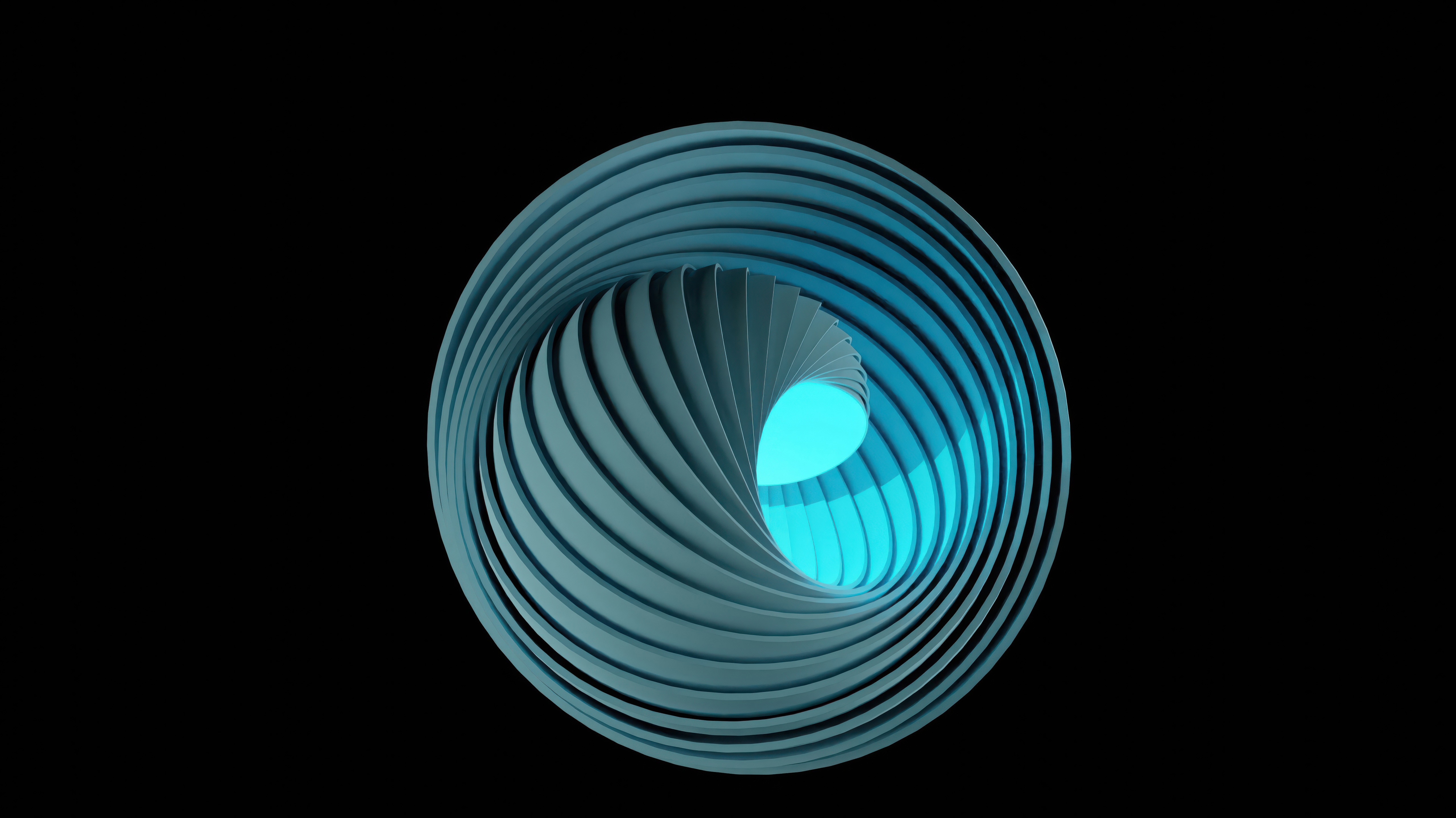 Abstract Swirl with Blue Light HD Wallpaper