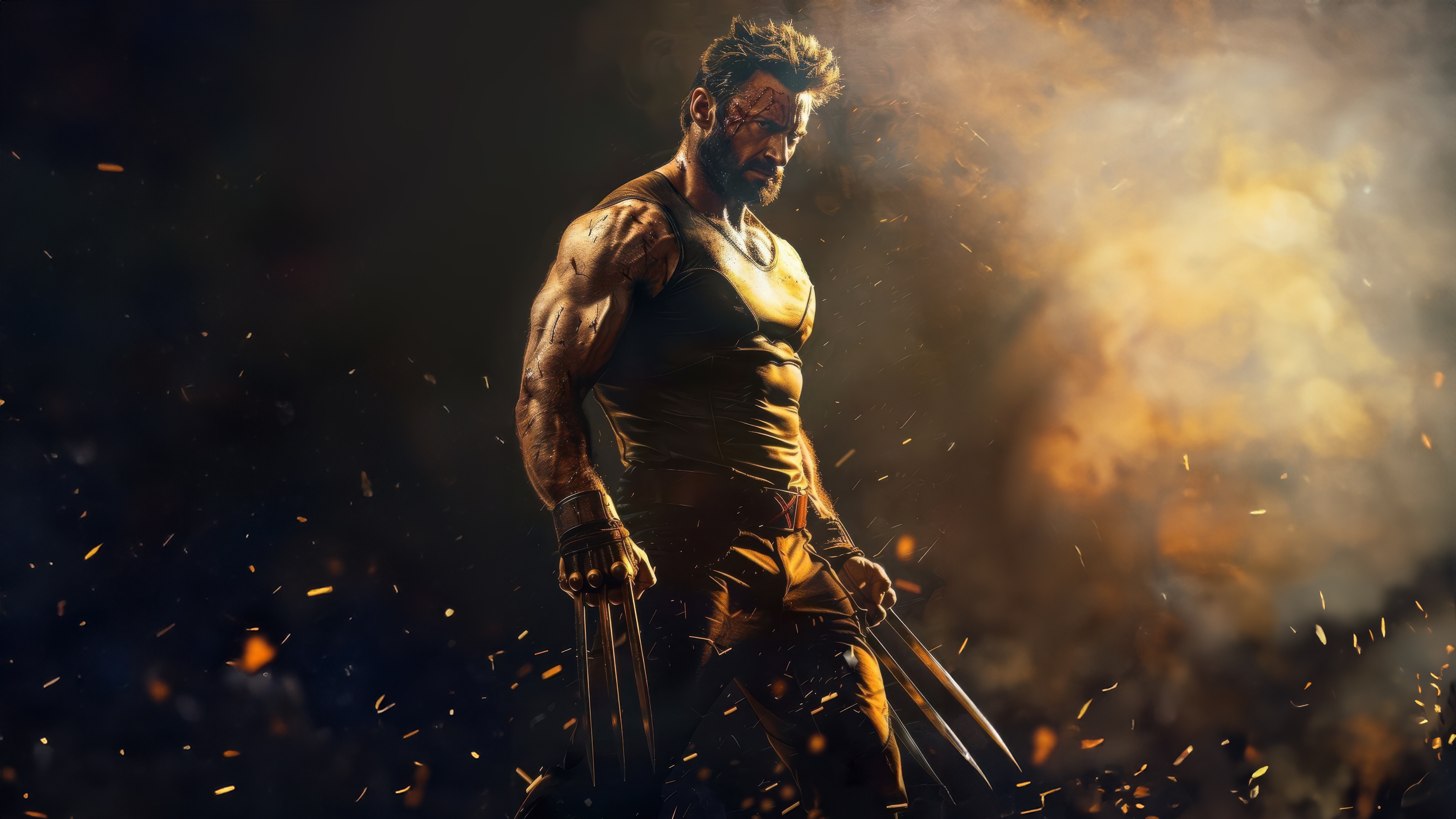 Wolverine with adamantium claws HD Wallpaper
