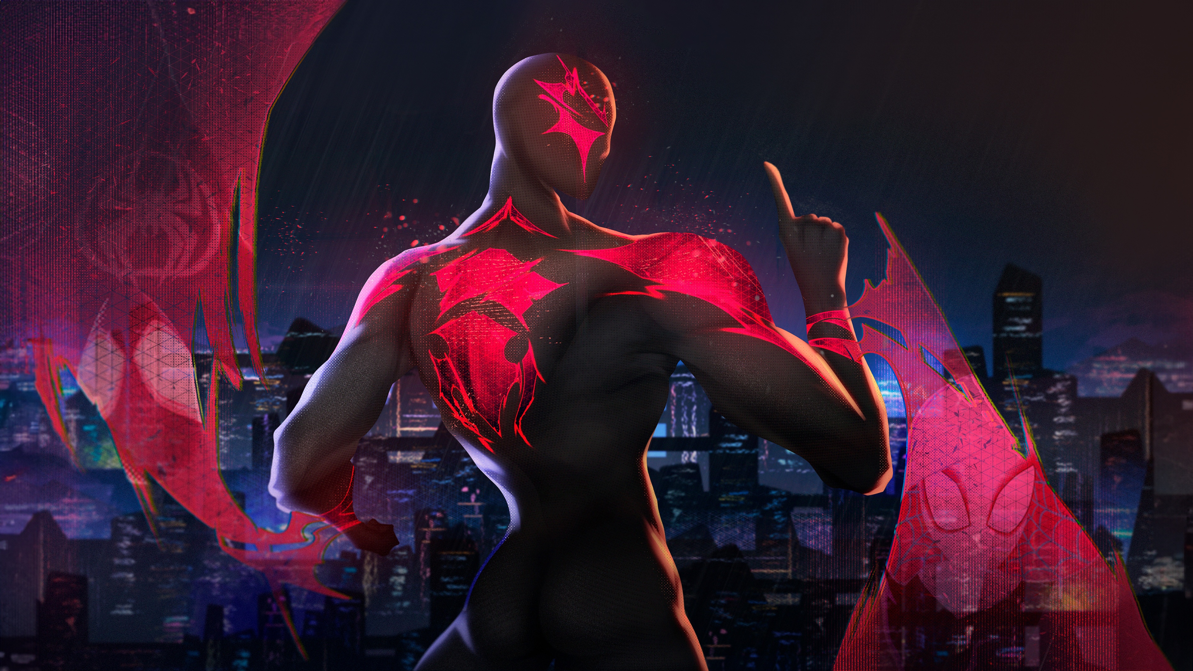 Spider-Man 2099 with Red Markings HD Wallpaper