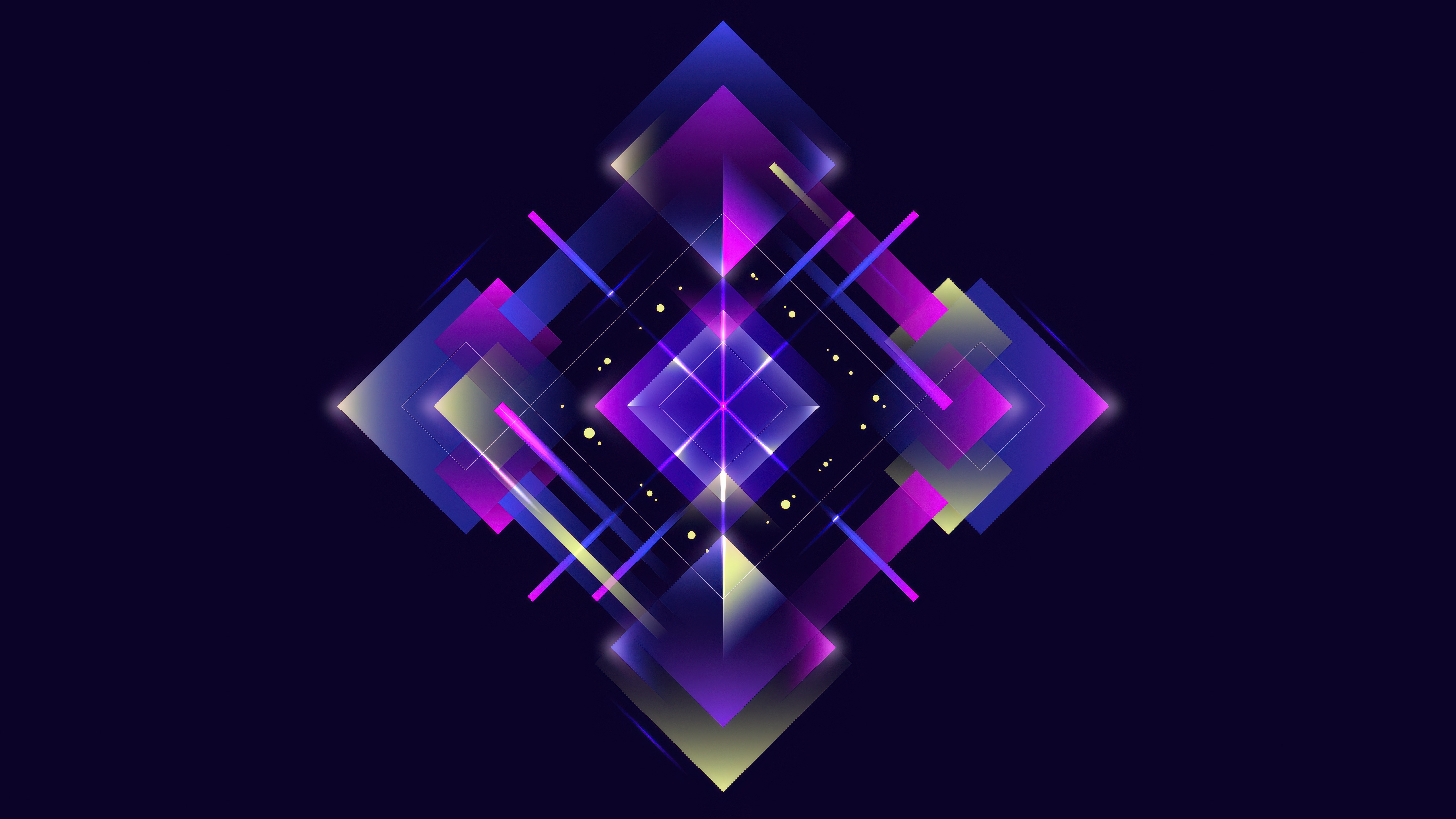 Abstract geometric shapes with purple and blue gradient HD Wallpaper