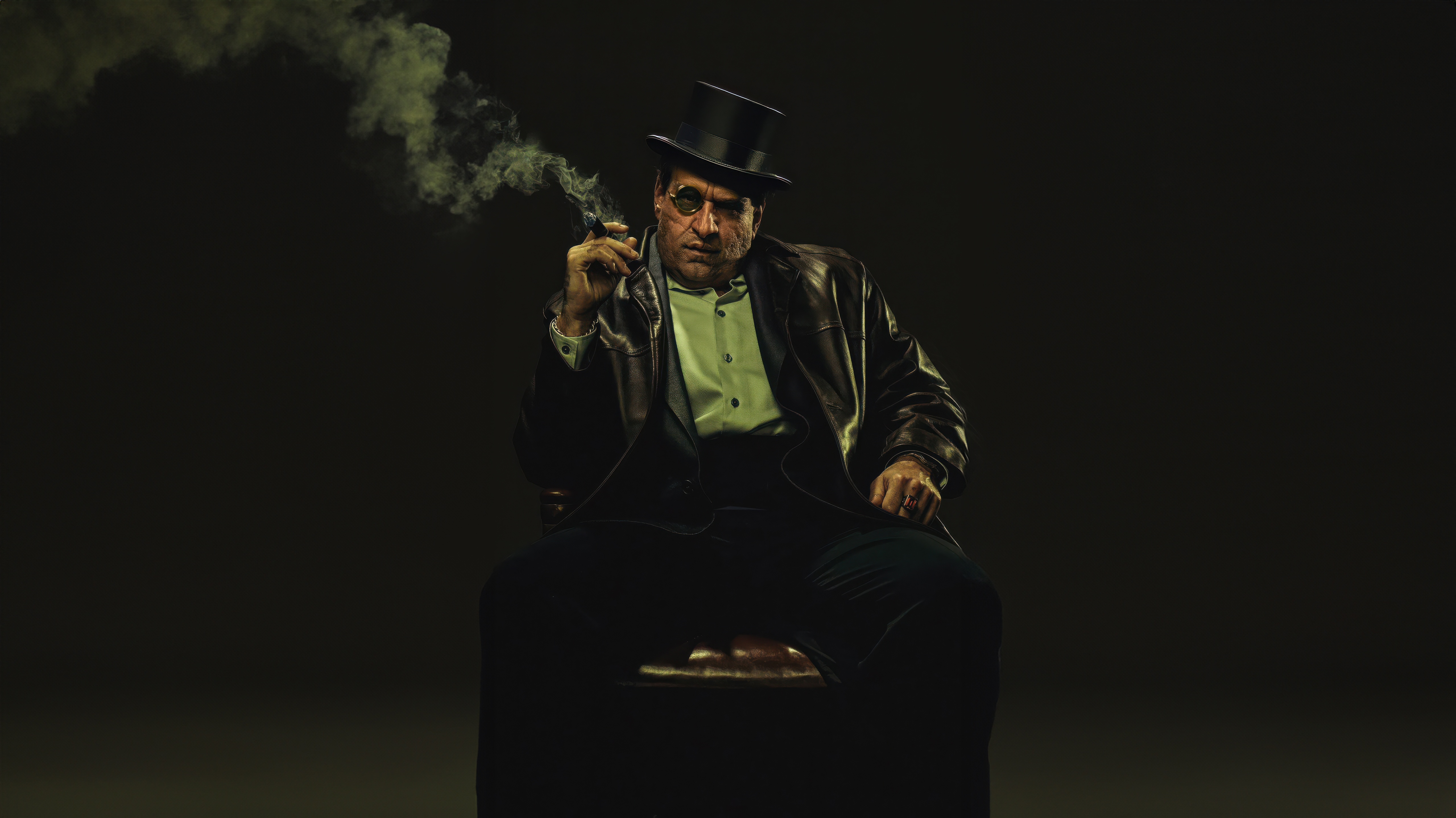 The Penguin Smoking a Cigar HD Wallpaper