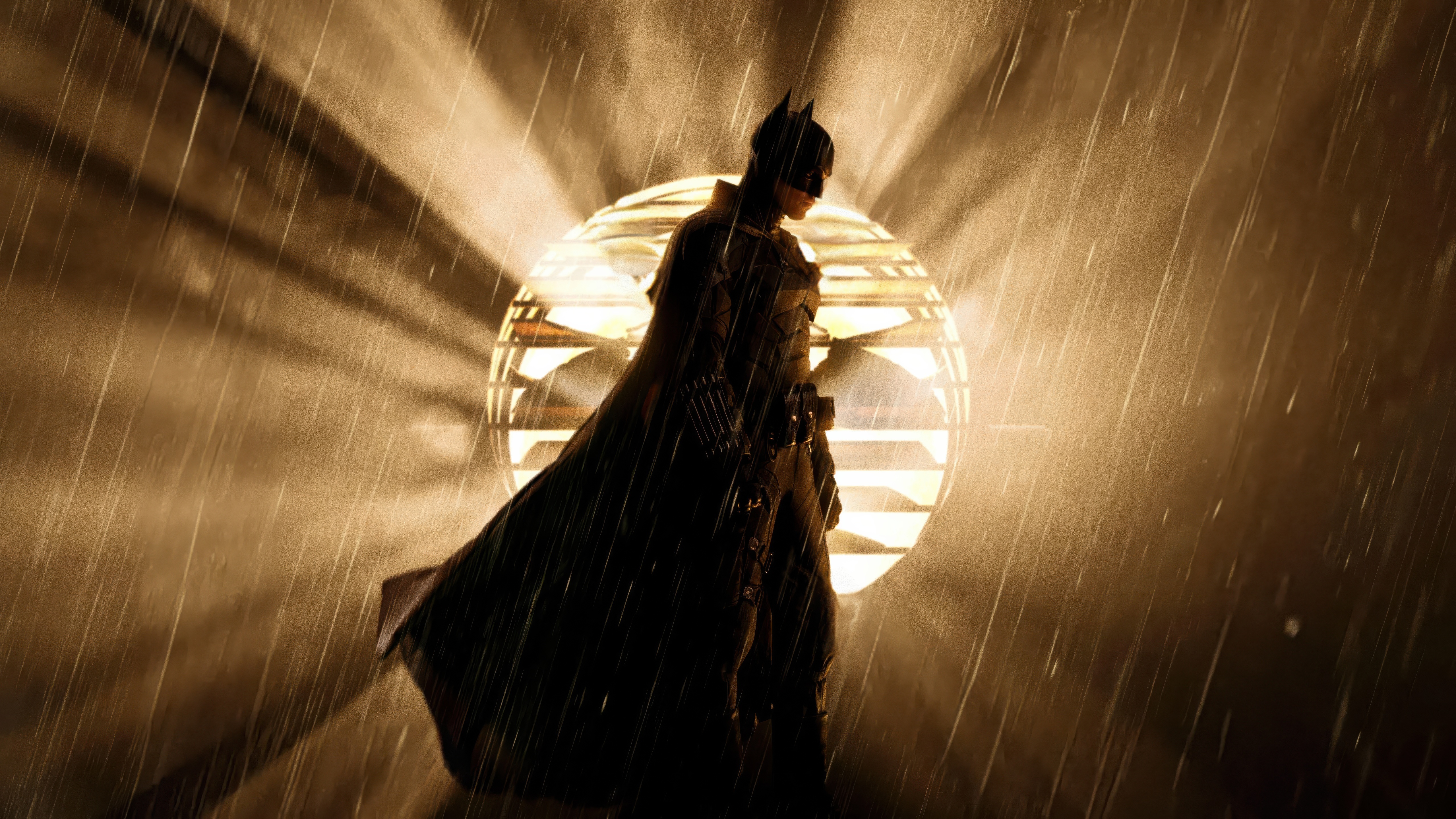 The Batman Warrior in the Rain HD Wallpaper