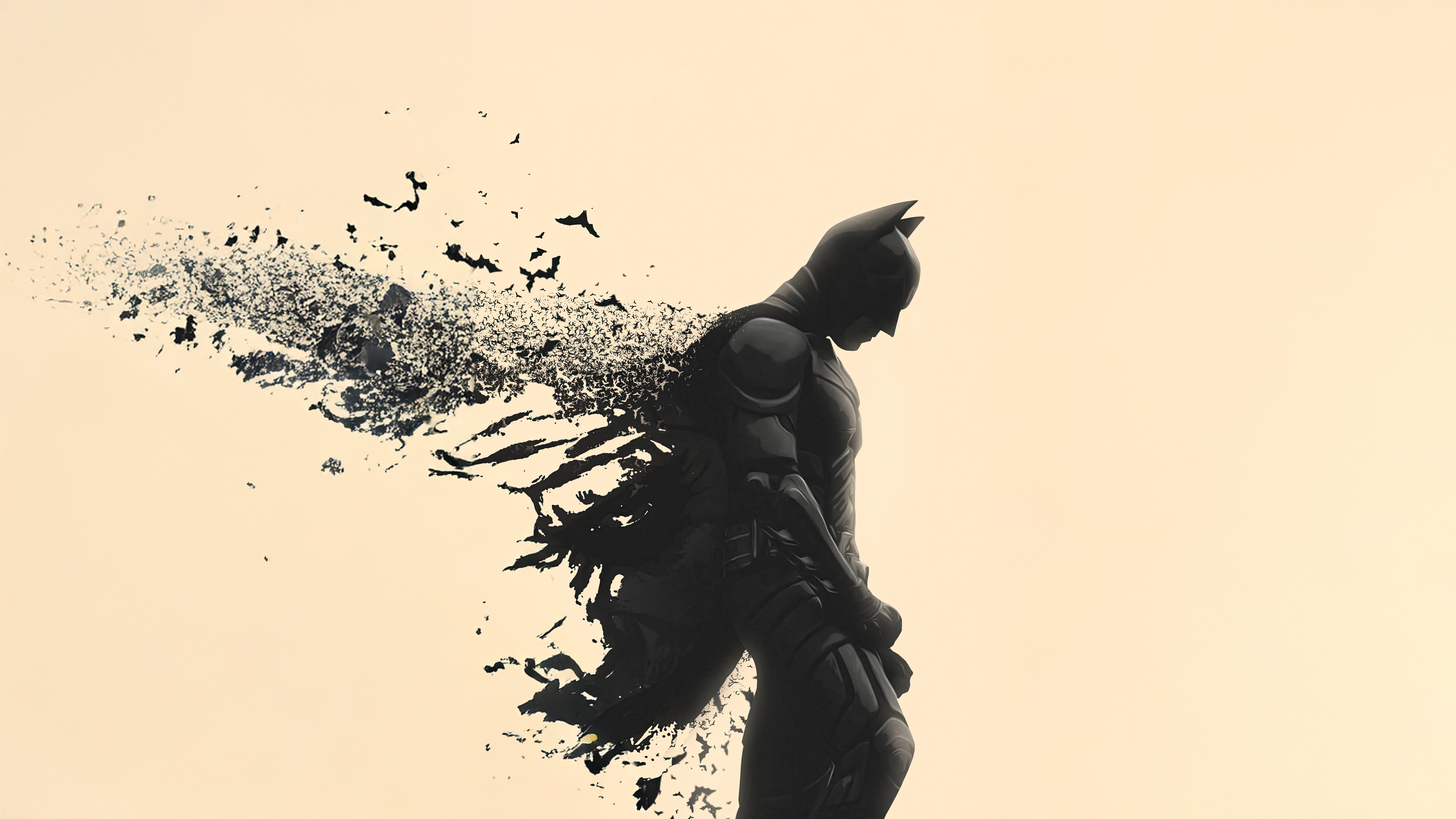 Batman Dissolving into Bats HD Wallpaper