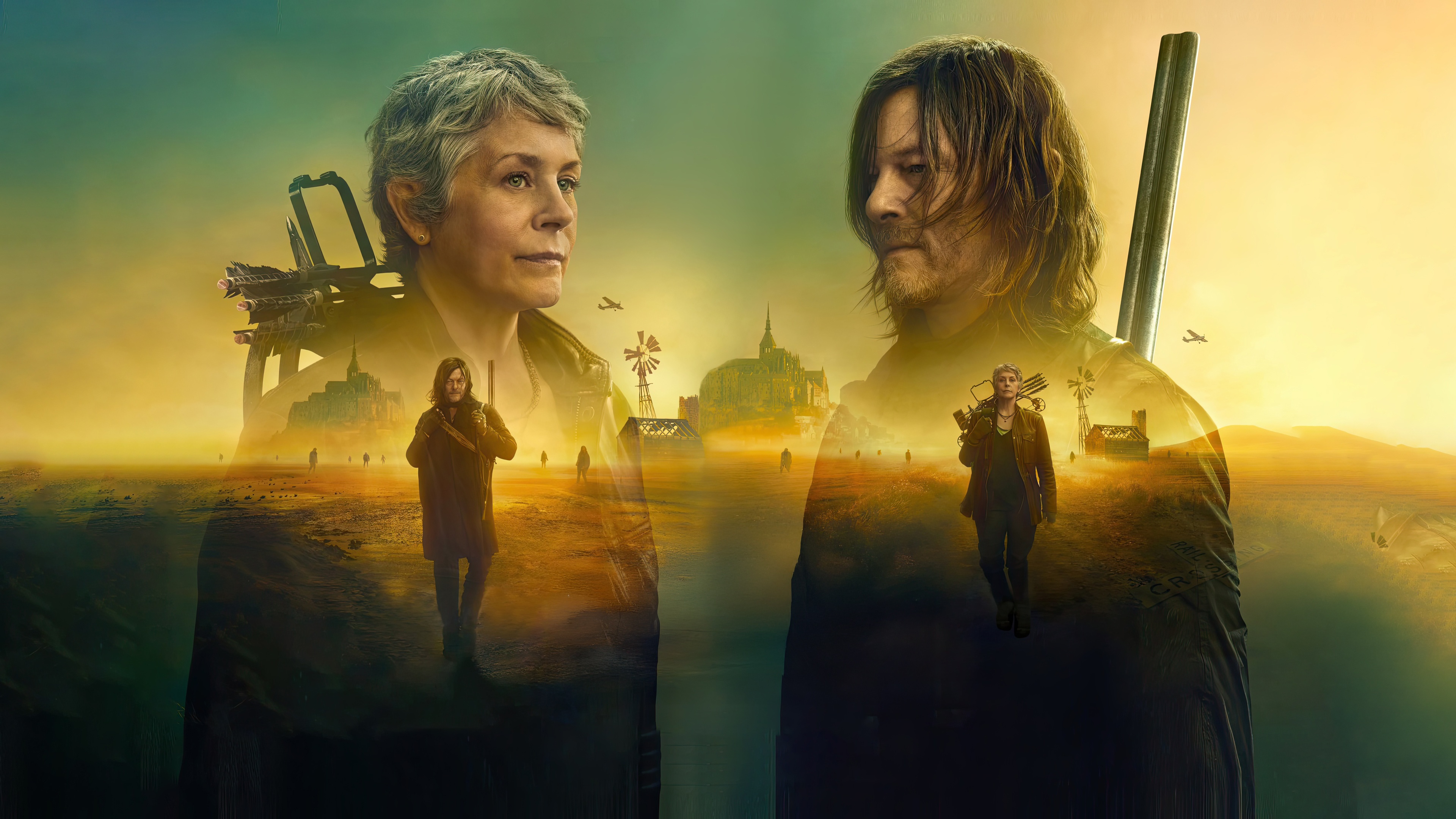 The Walking Dead Daryl Dixon and Carol HD Wallpaper