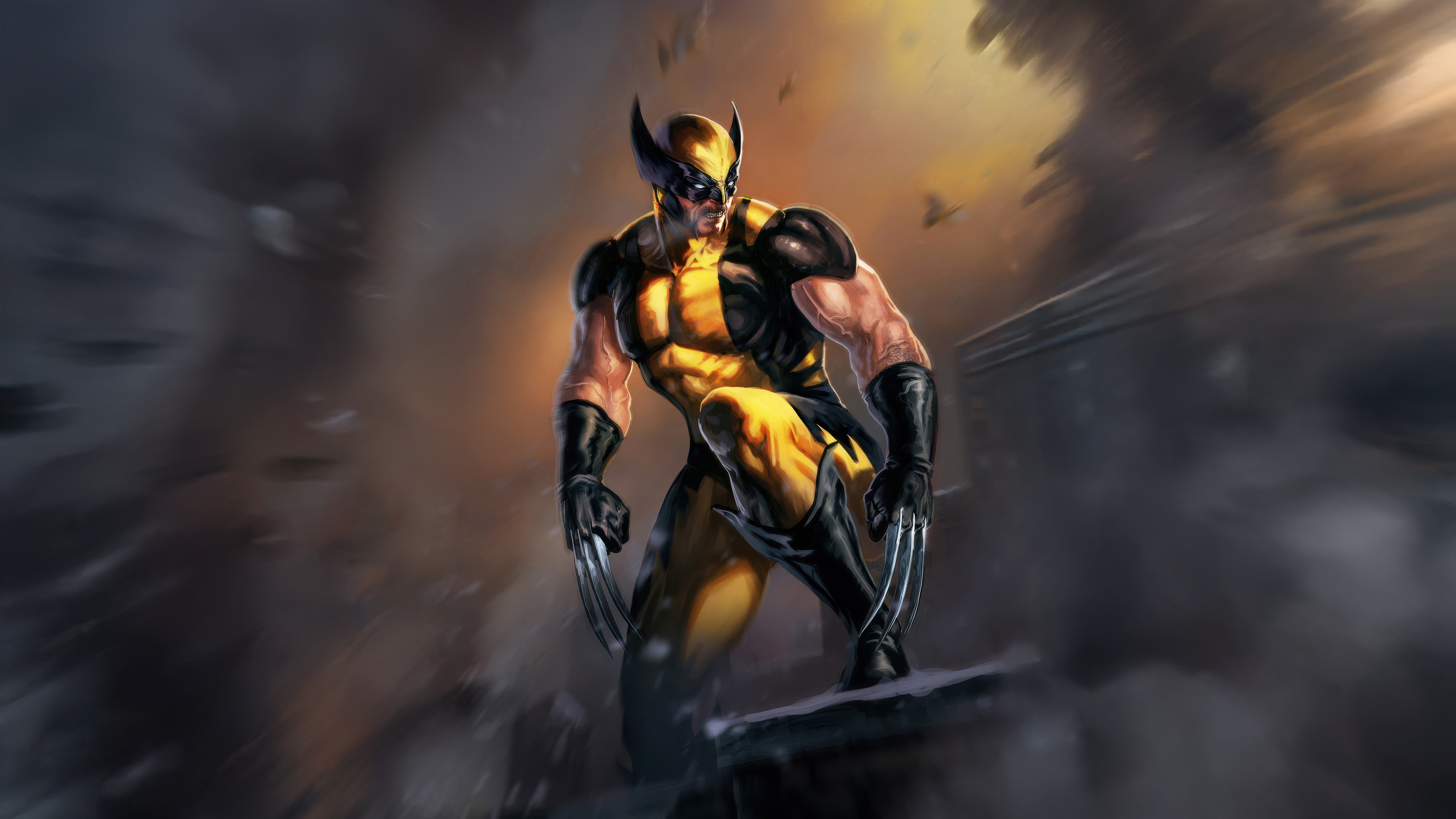 Wolverine in his iconic yellow and black suit HD Wallpaper