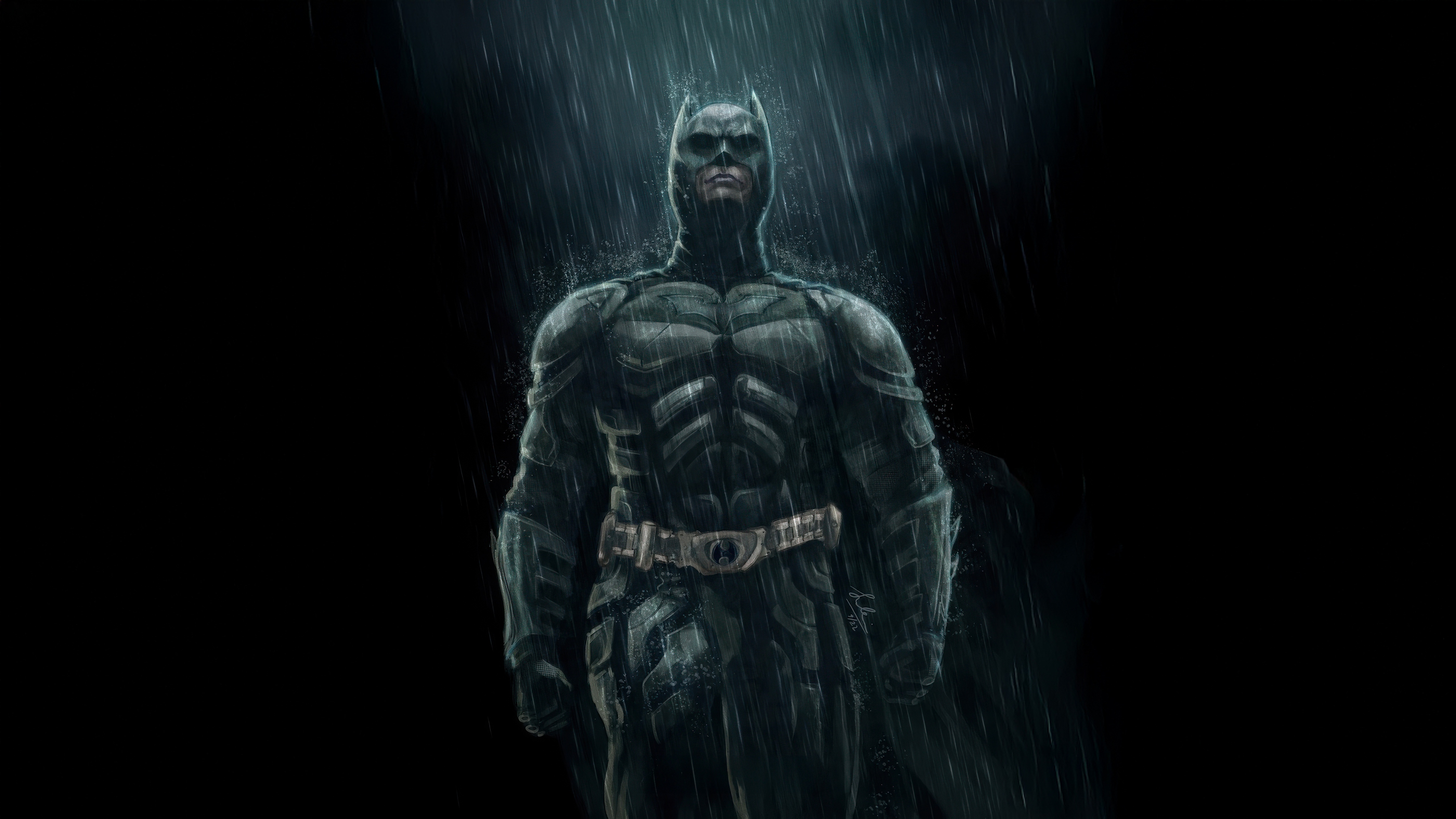 Batman in the Rain HD Wallpaper