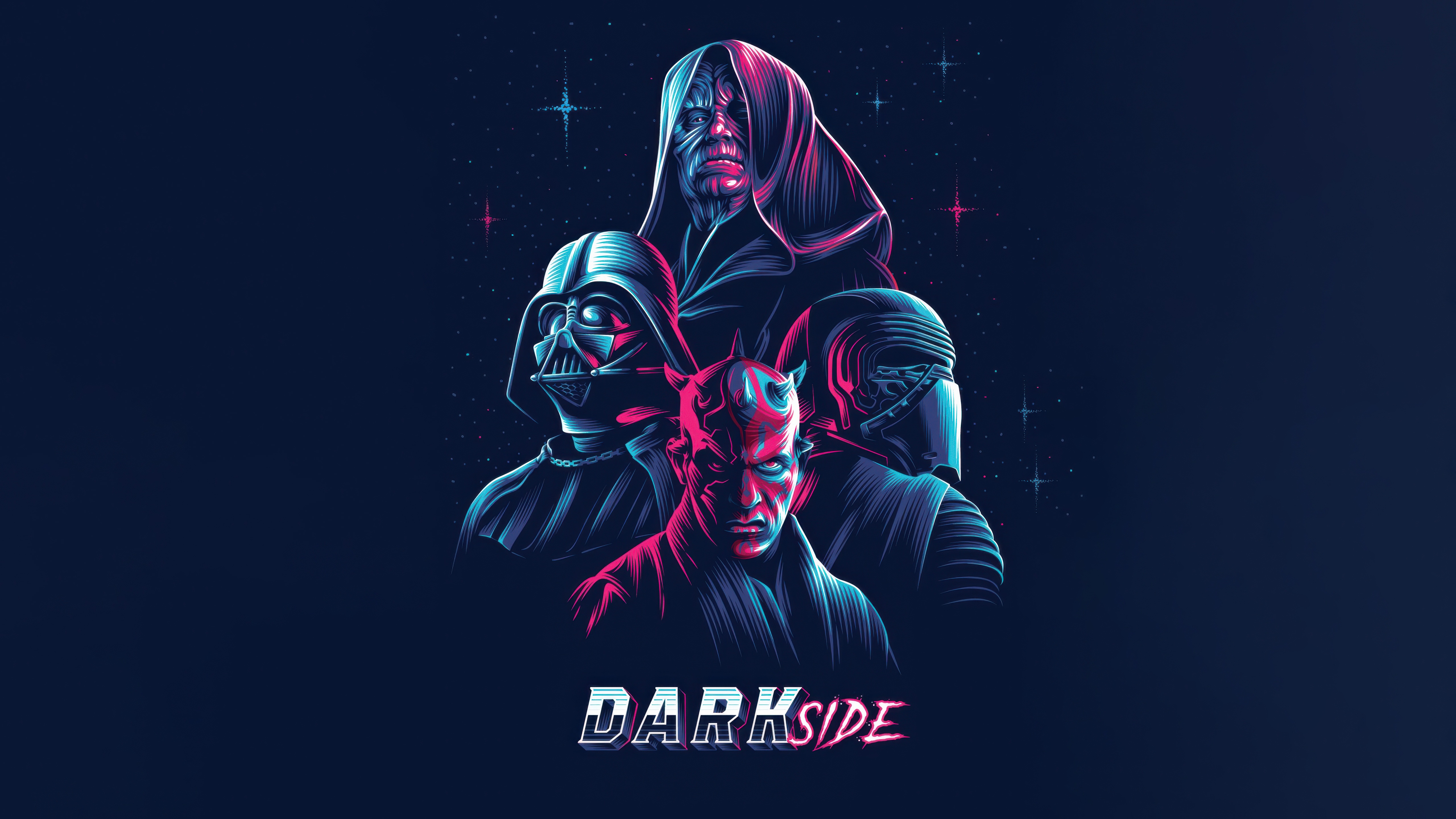 Star Wars Dark Side characters collage HD Wallpaper