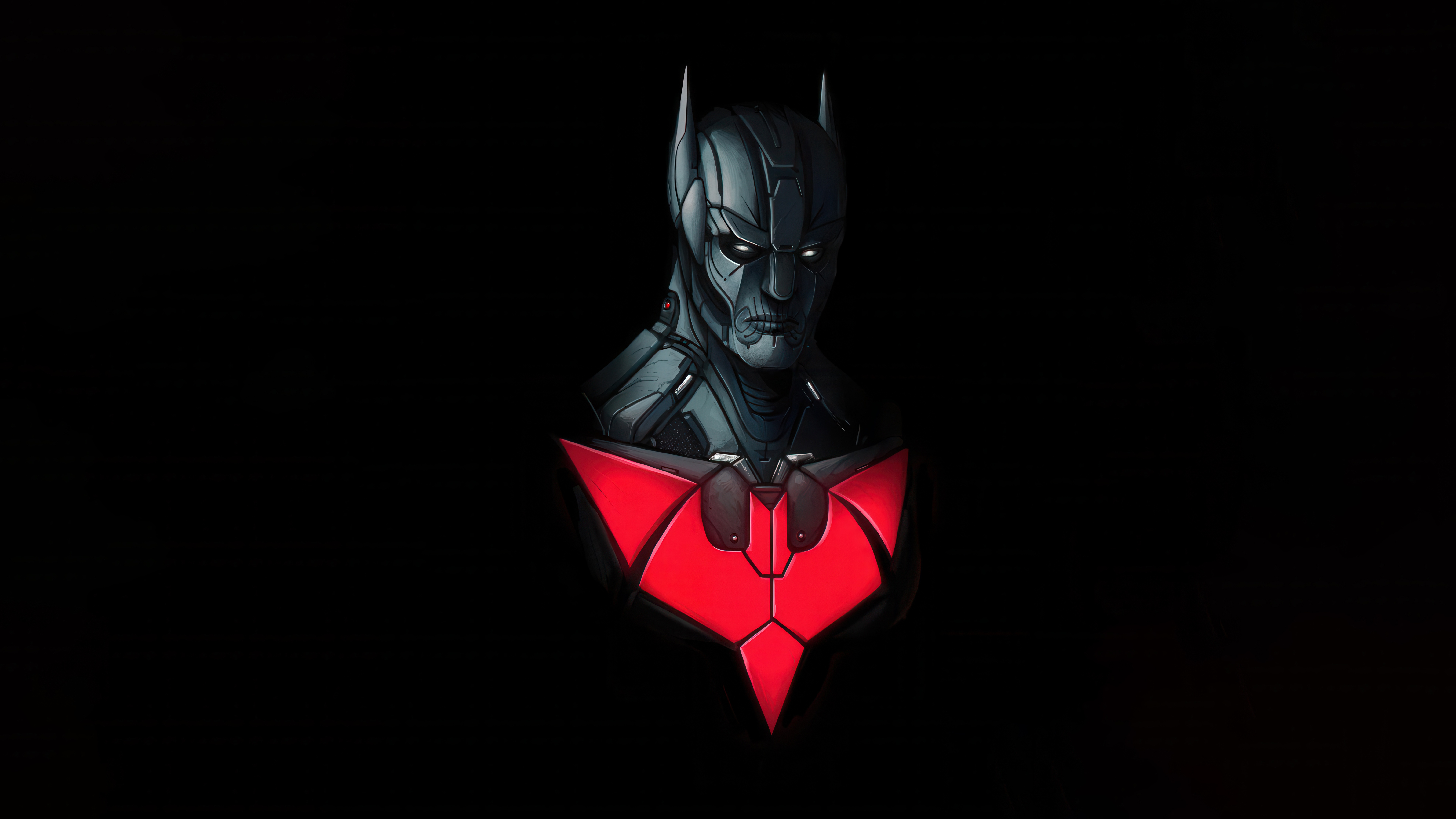 Batman Beyond Bust with Red Symbol HD Wallpaper
