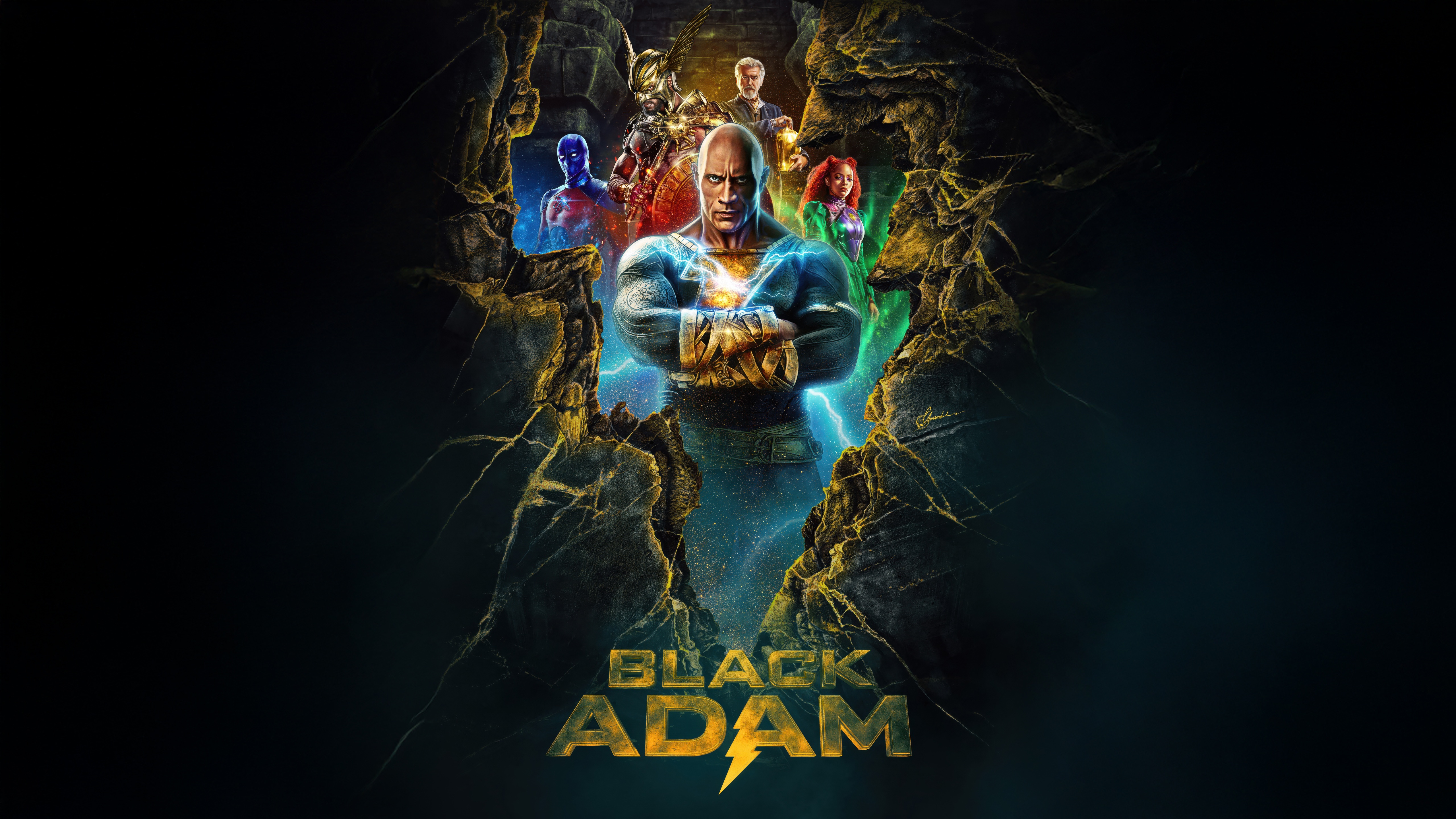 Black Adam and the Justice Society of America HD Wallpaper