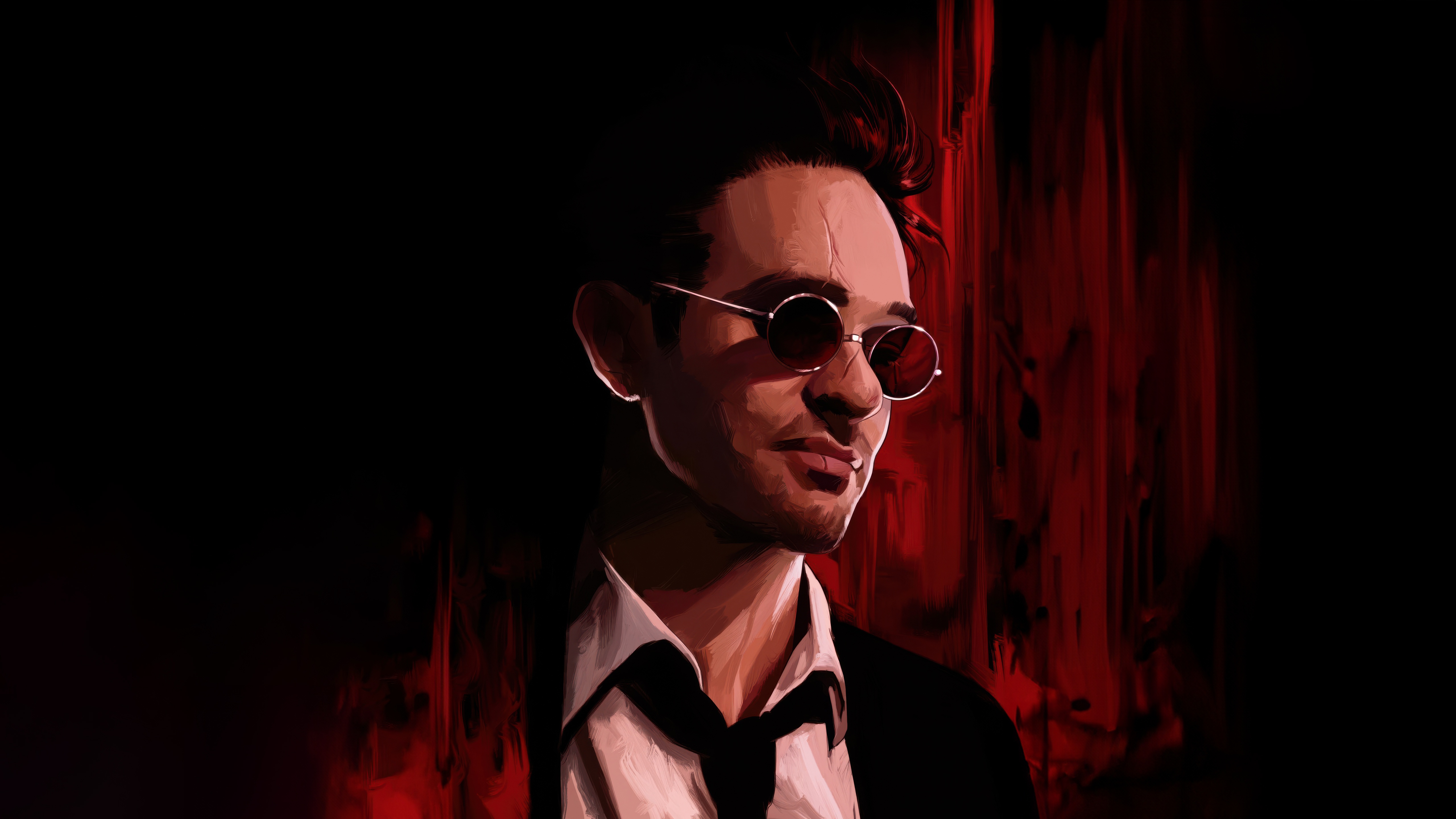 Daredevil in a suit with red background HD Wallpaper
