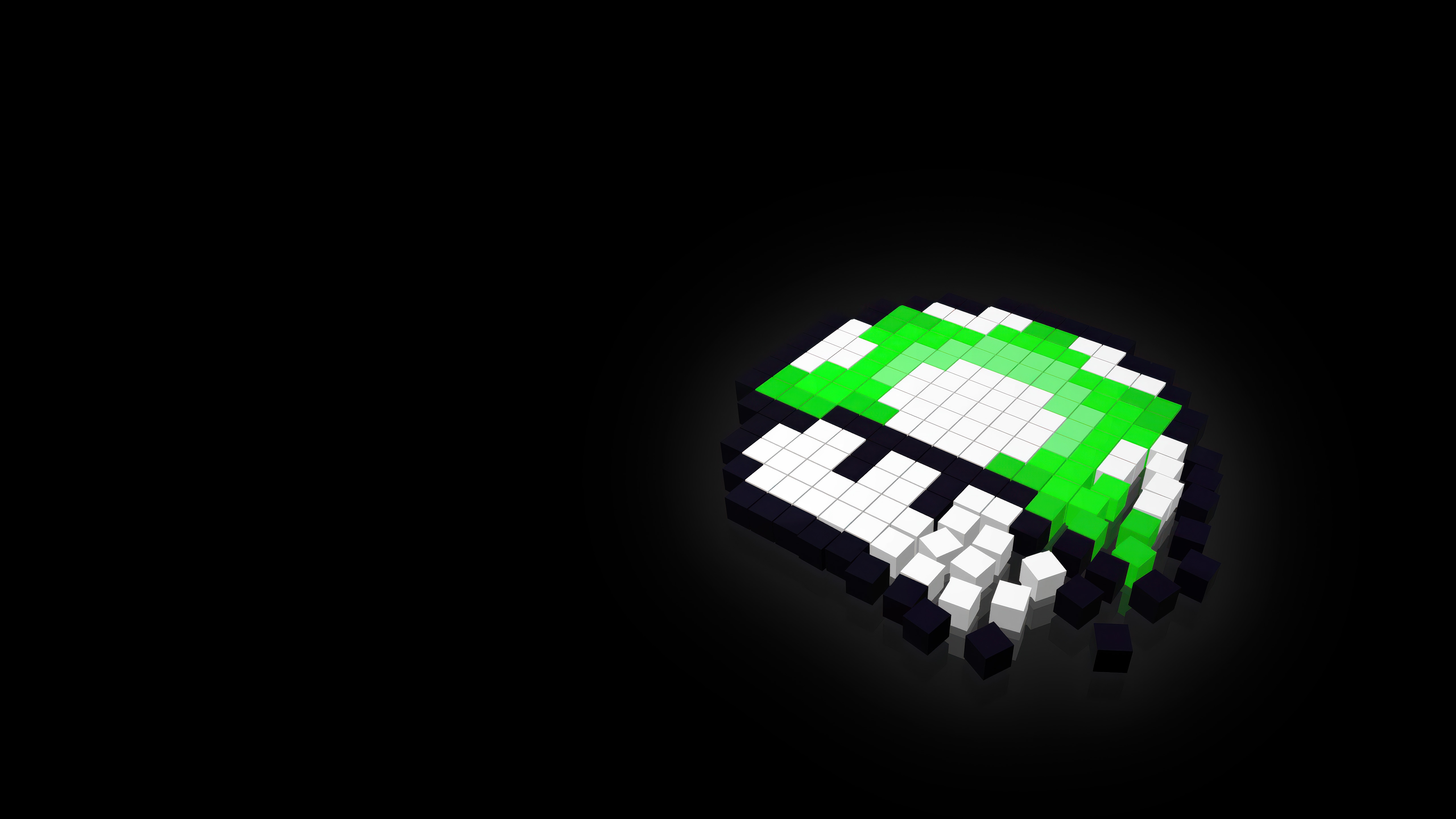 Pixelated Green Mushroom from Minecraft HD Wallpaper
