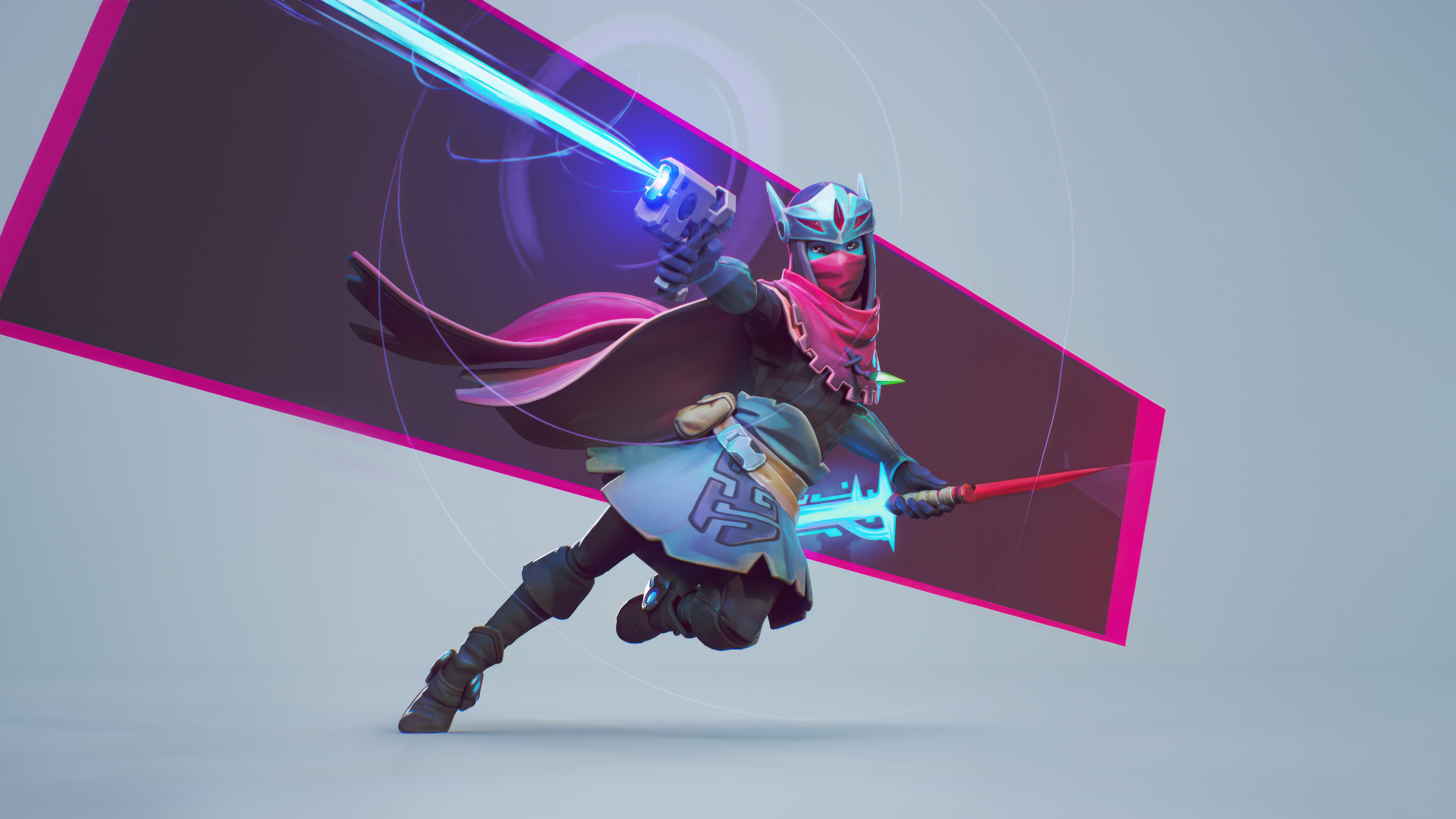 Hyper Light Drifter character with glowing weapons HD Wallpaper