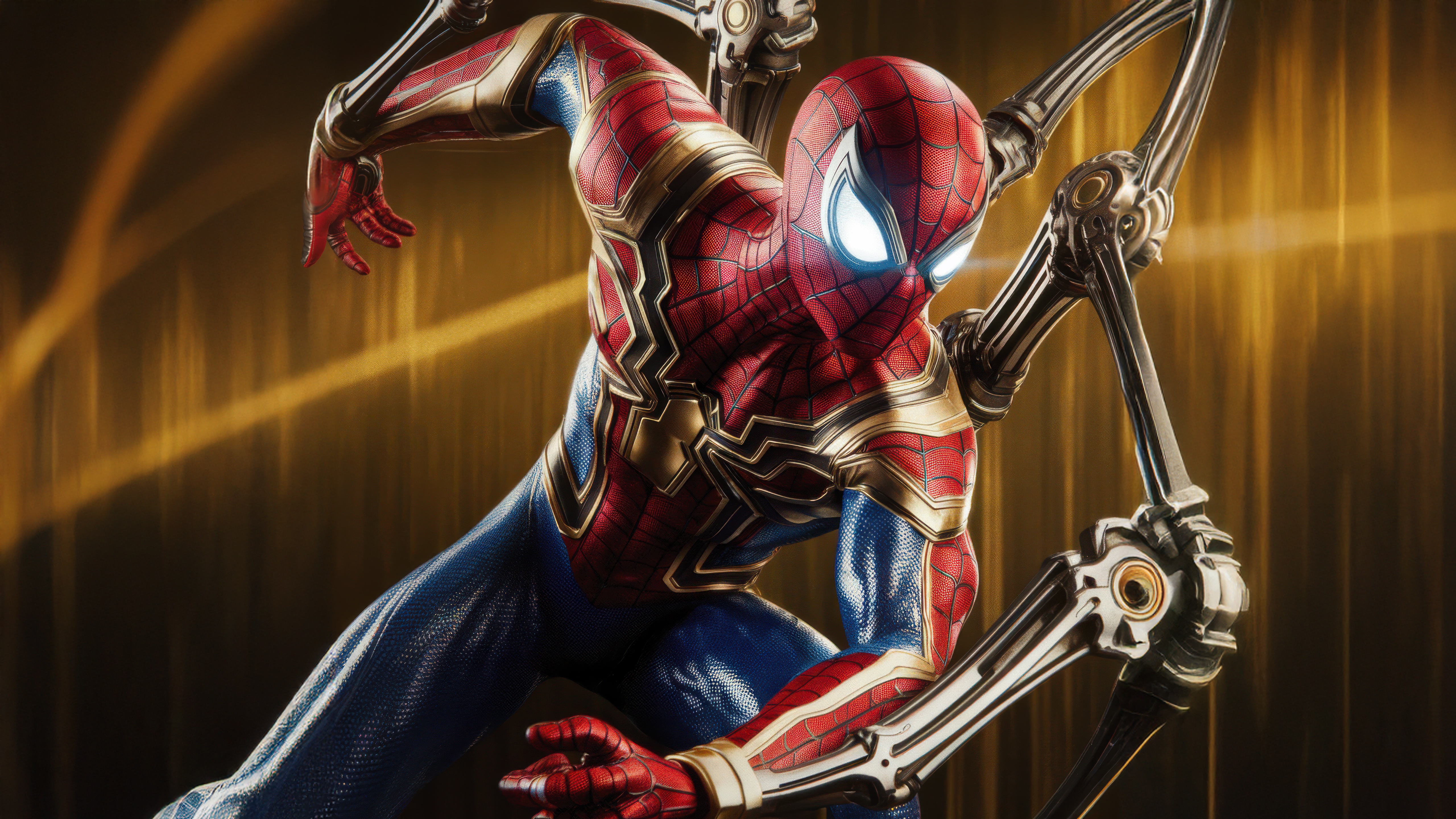 Spider-Man in the Iron Spider Suit HD Wallpaper